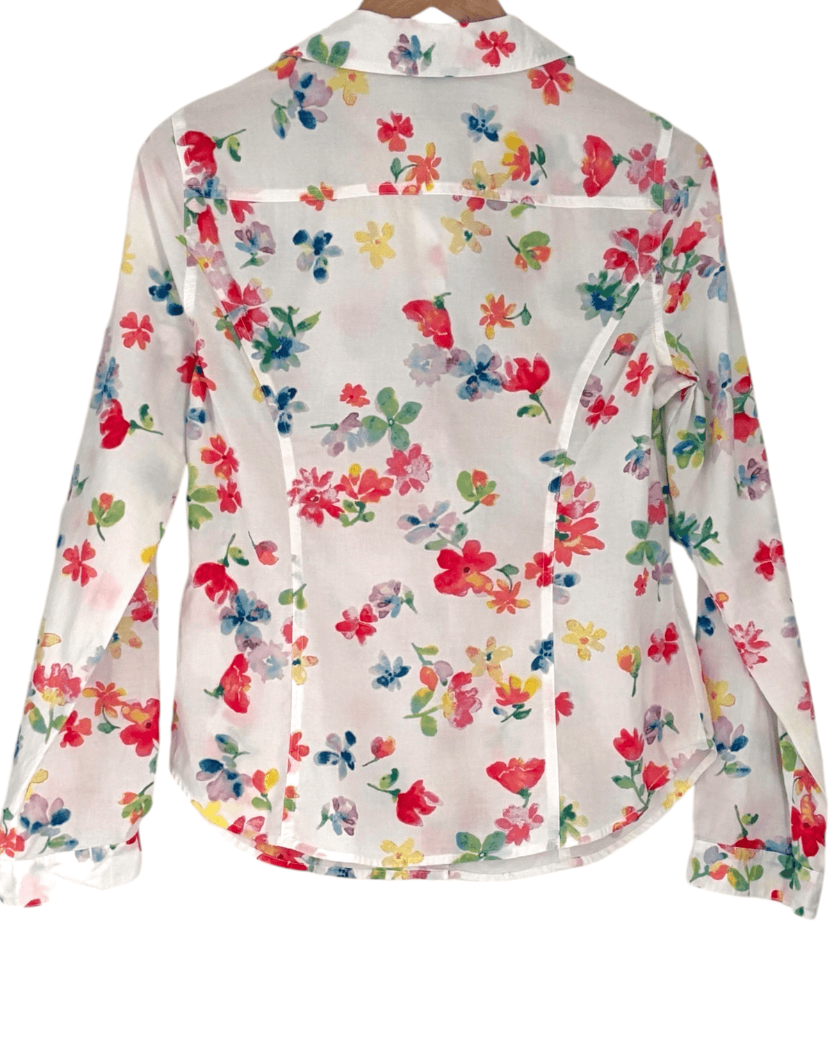 Light Spring OLD NAVY watercolor floral print button-down shirt