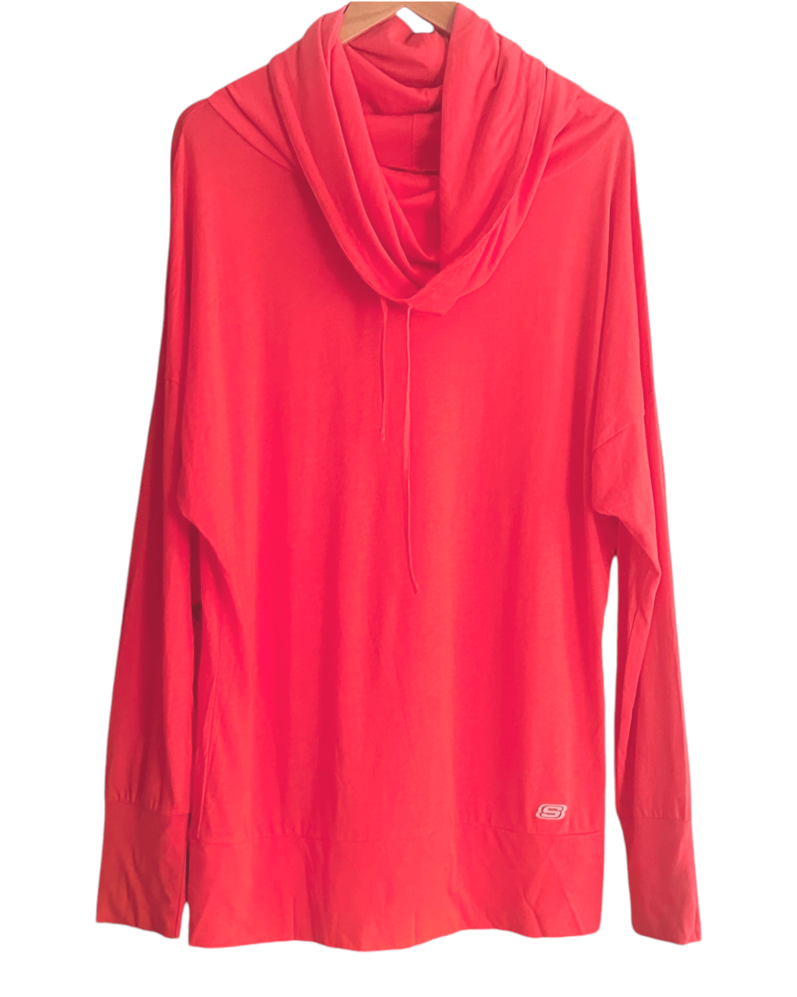 Light Spring SKETCHERS melonberry drawstring cowl neck pullover 