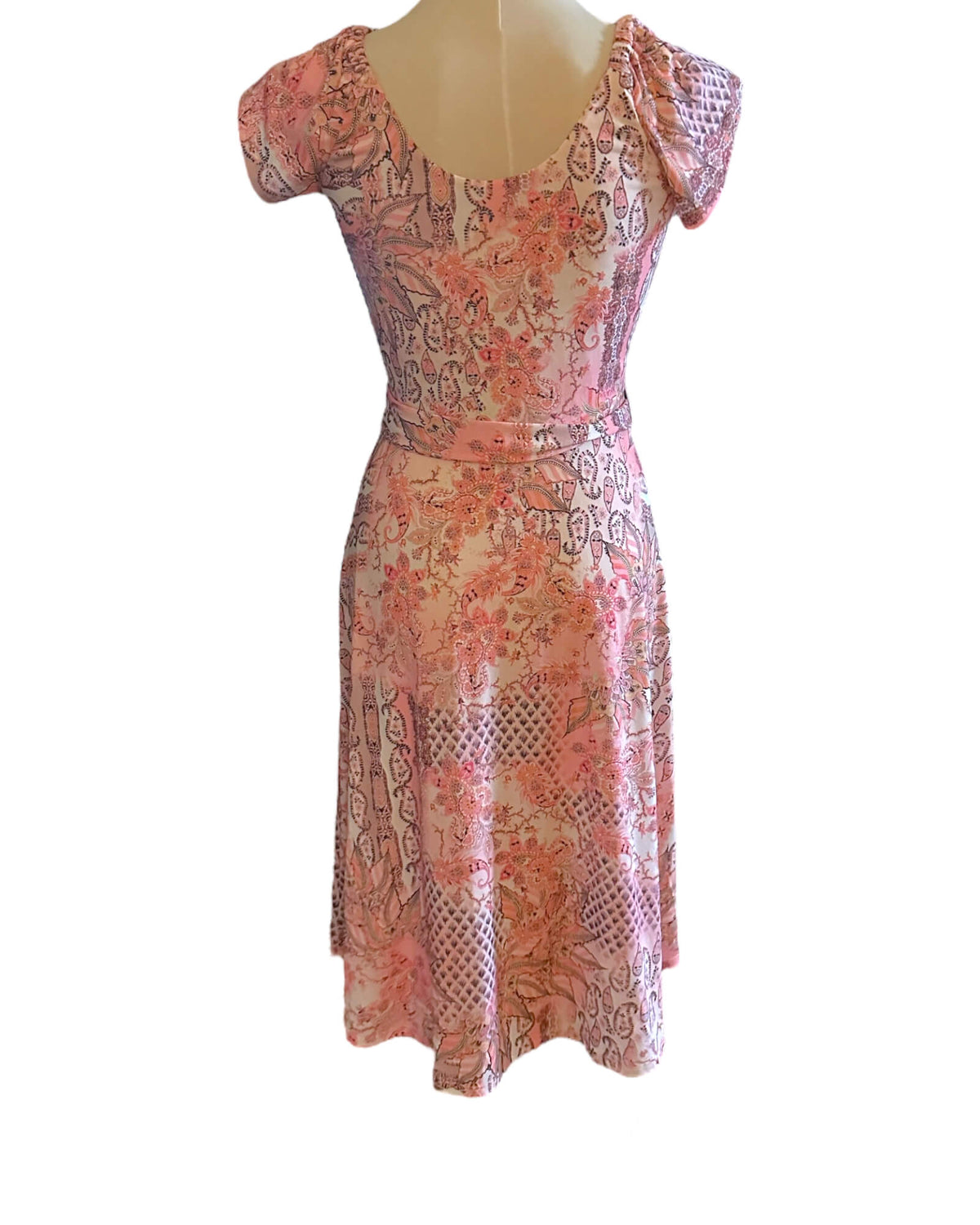Light Spring HALE BOB paisley faux wrap deep-v neck dress