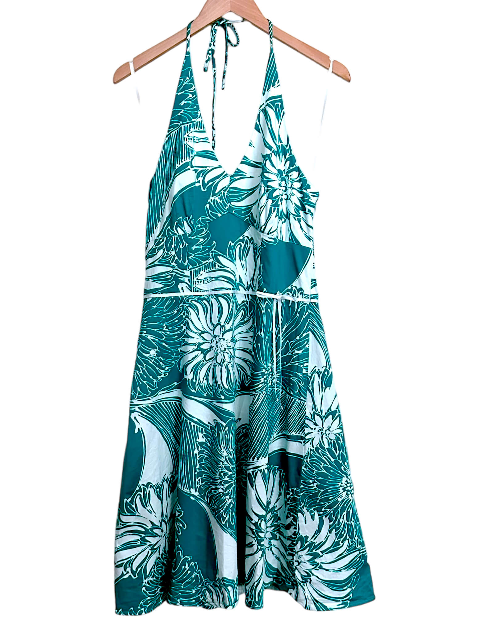 Light Summer ANN TAYLOR floral print halter dress
