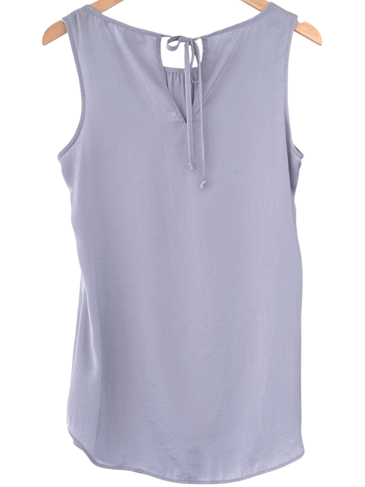 Light Summer CABI thistle silky sleeveless tie back blouse