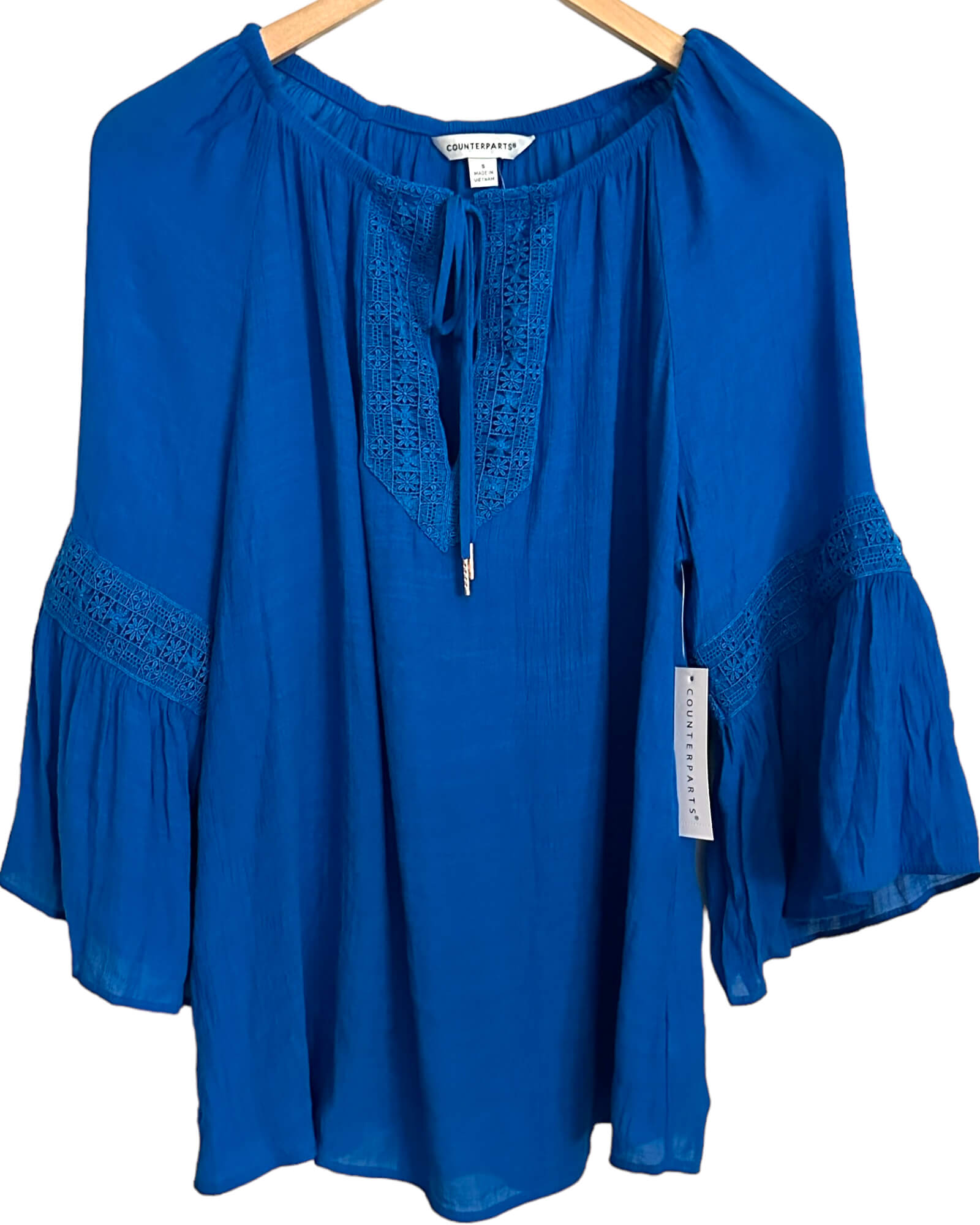 Light Summer COVINGTON blue cove bell sleeve blouse