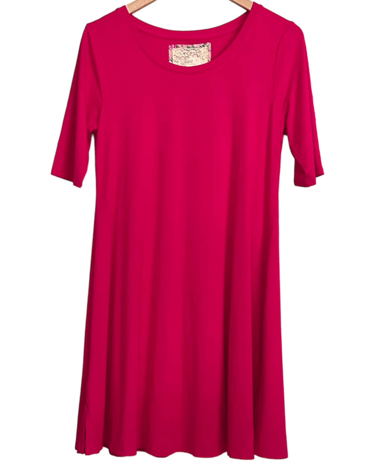 Light Summer CUPIO guava pink jersey swing dress