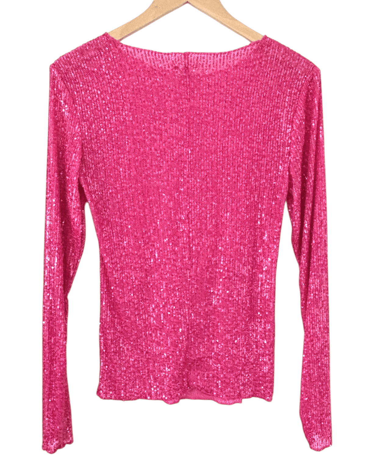 Light Summer FREE PEOPLE sequin long sleeve knit top