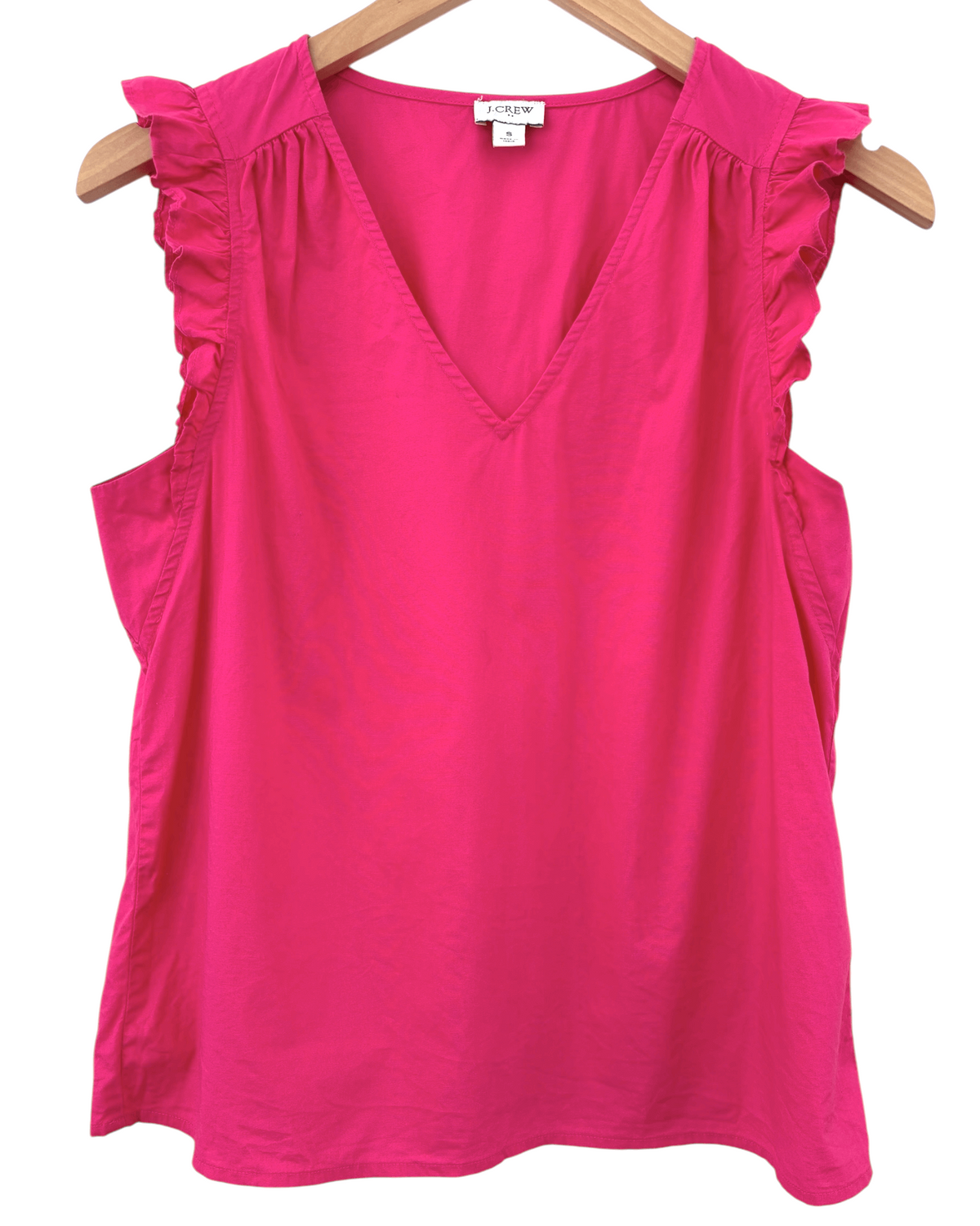 Light Summer J.CREW party pink sleeveless ruffle top