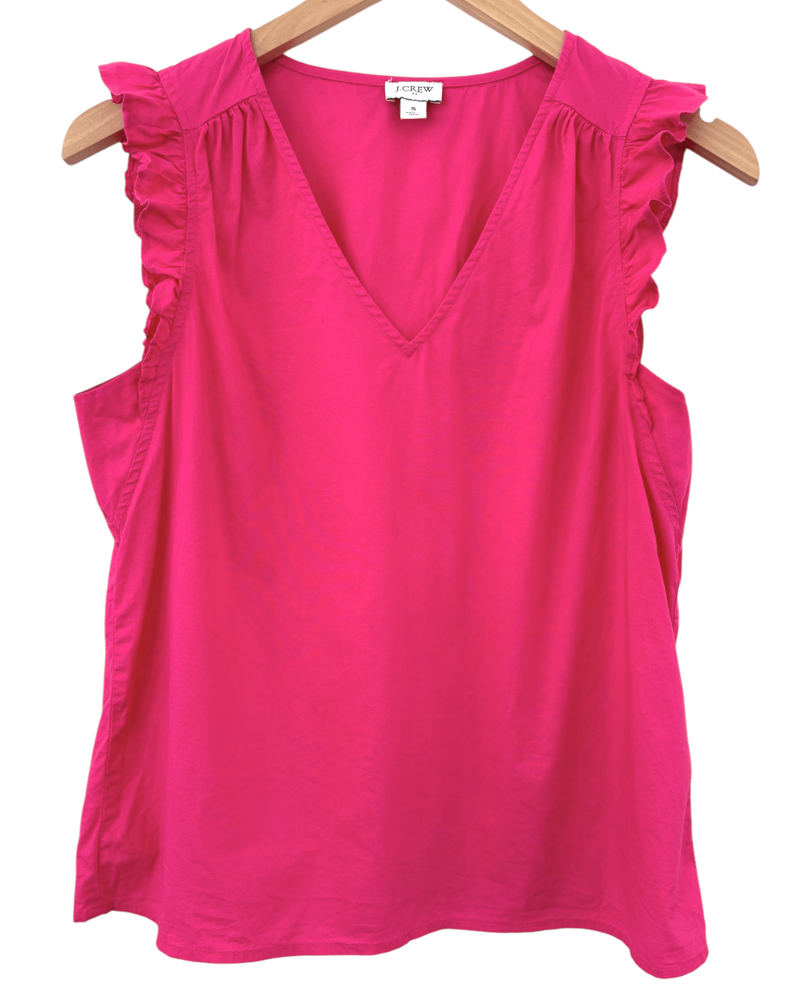 Light Summer J.CREW party pink sleeveless ruffle top