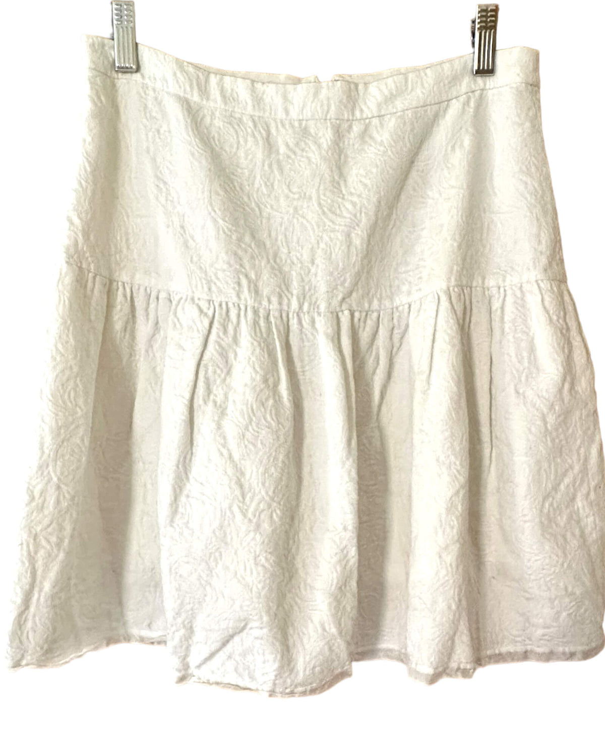 Light Summer J.CREW Matelasse drop waist mini skirt