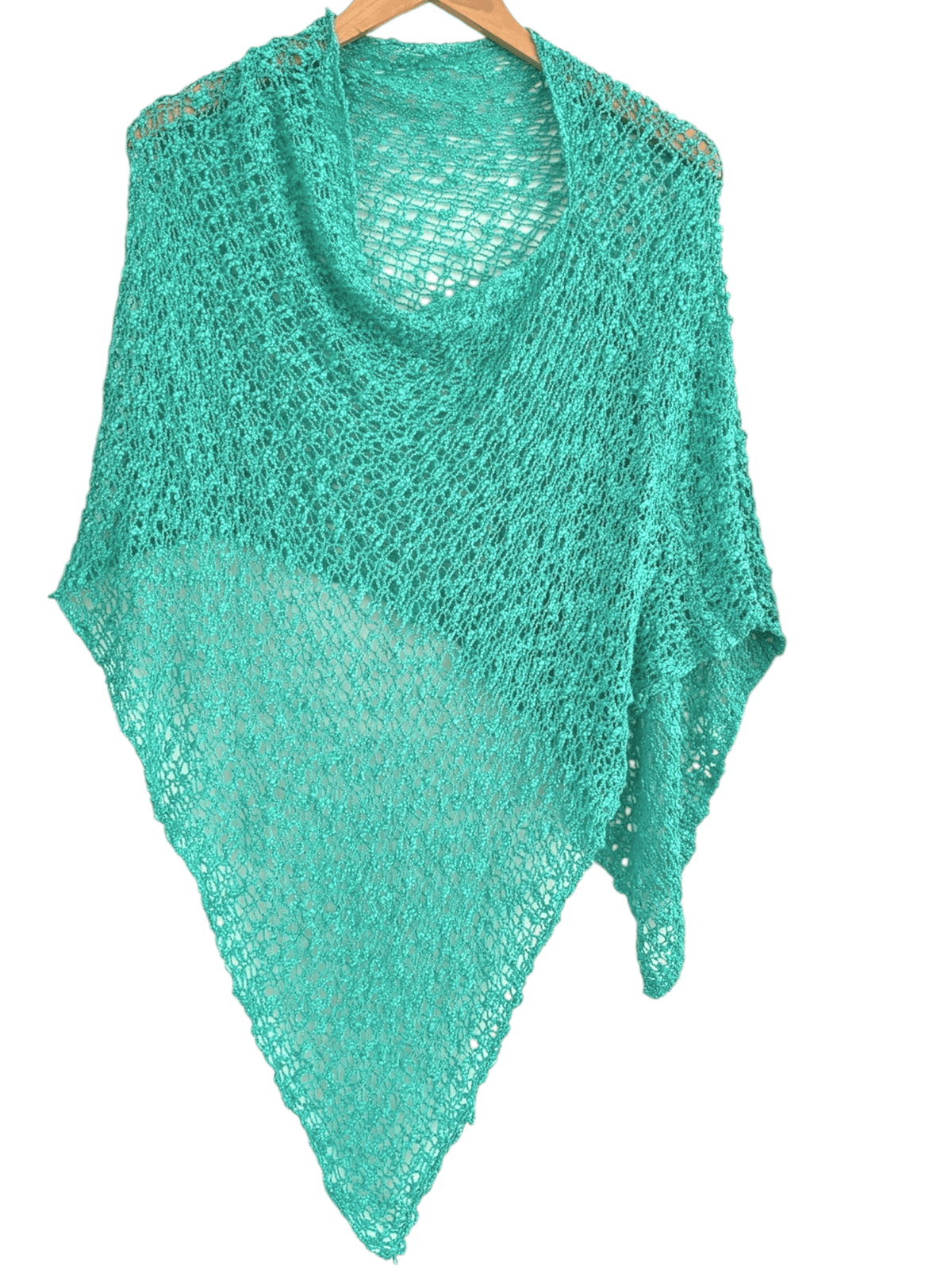 Light Summer LOST RIVER CLOTHING odyssey green open crochet poncho