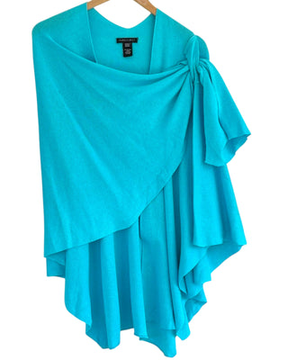 Light Summer Aqua Shoulder Drape Wrap