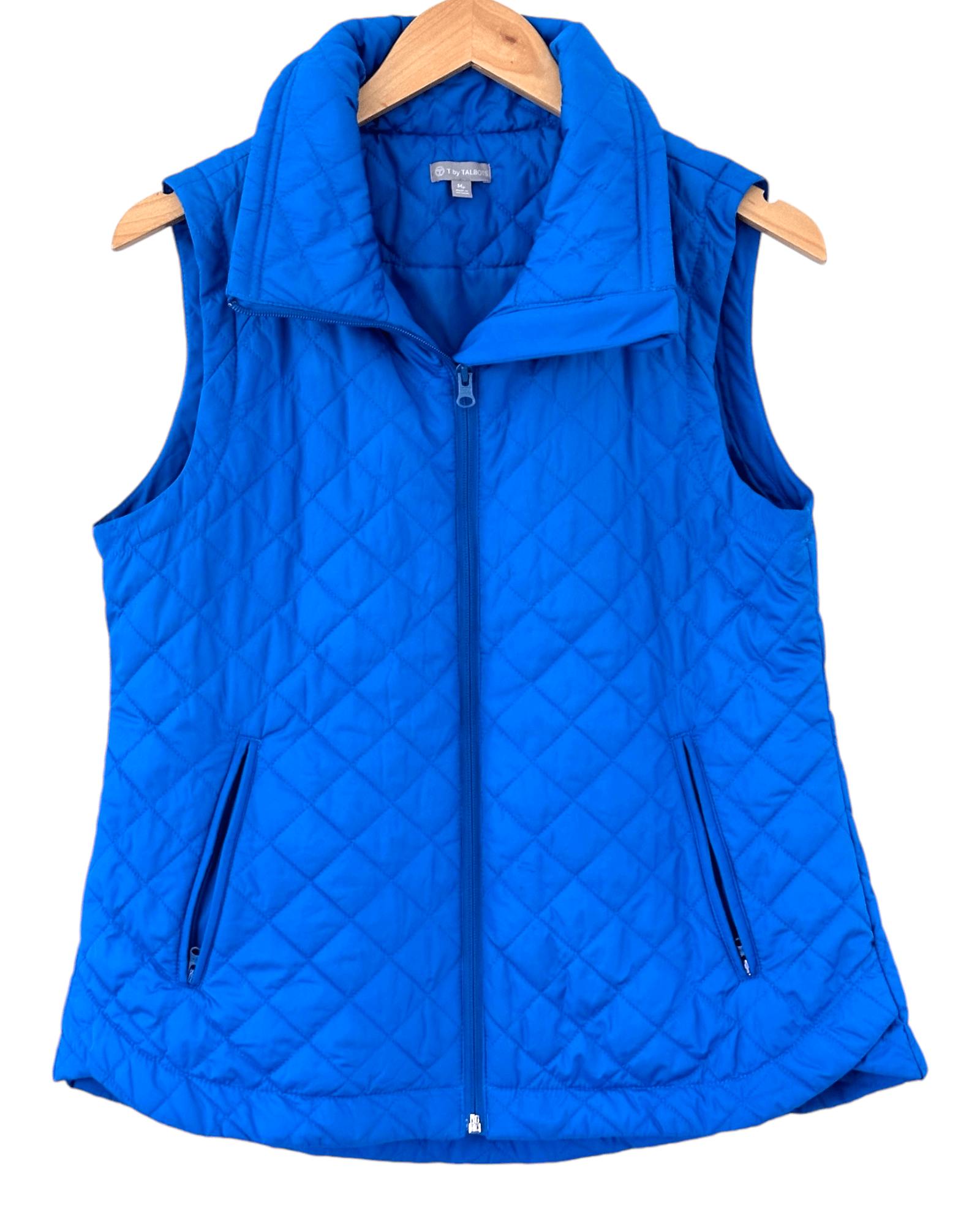 Light Summer T by TALBOTS macaw blue puffer vest