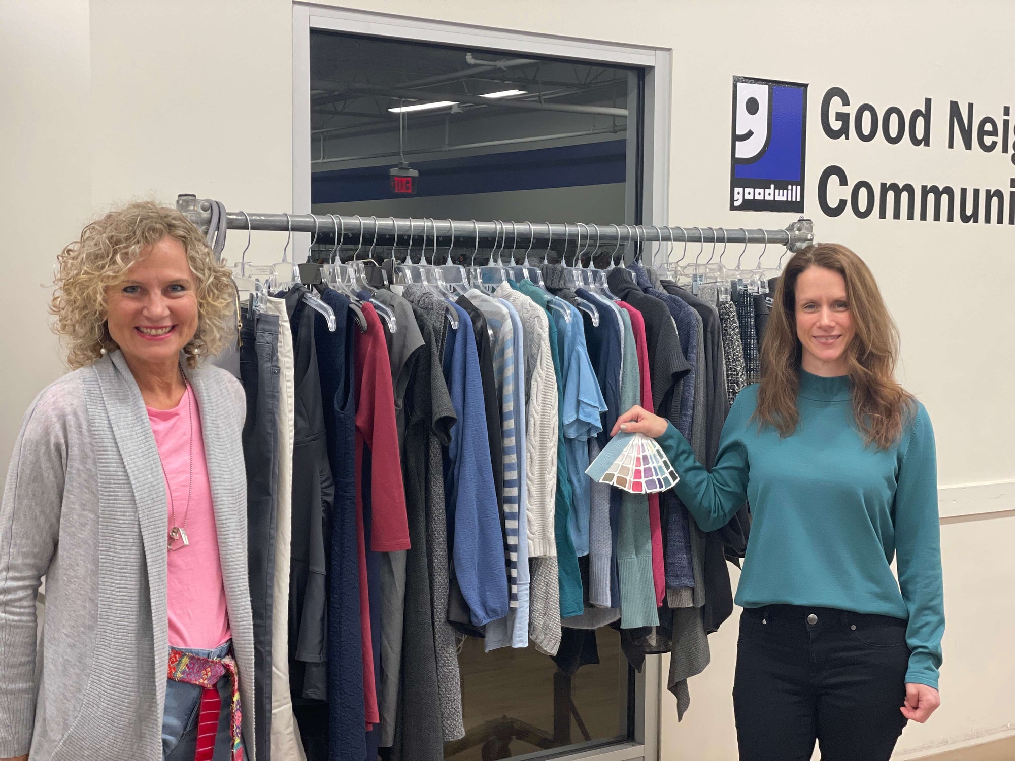 Kerry Jones Personal Shopping with Soft Summer Client at Goodwill 