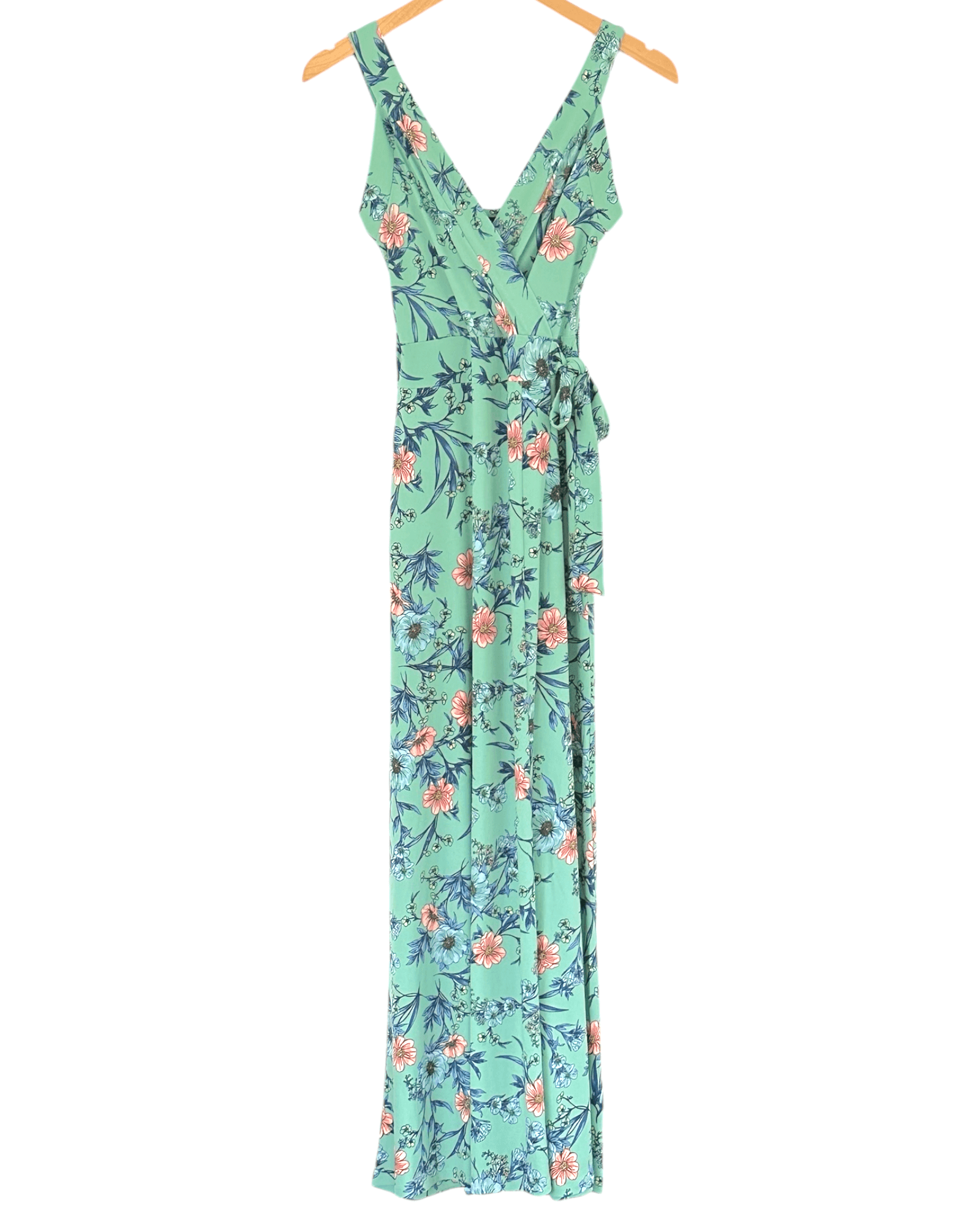 Soft Autumn 41 HAWTHORN floral print faux wrap maxi dress