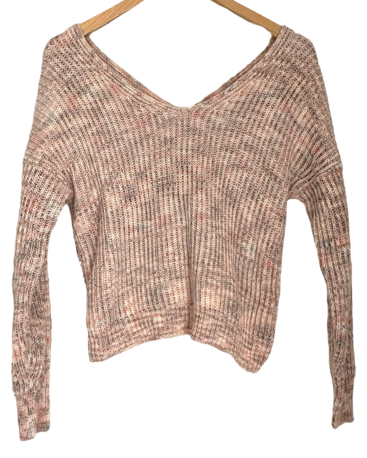 Soft Autumn AMERICAN RAG pink marle twist back sweater