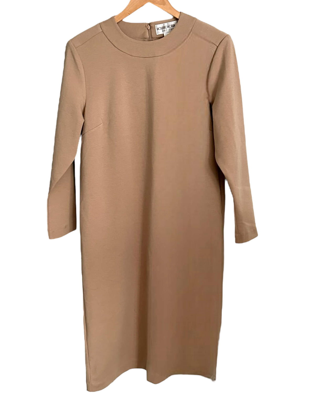 Soft Autumn BROWNSTONE STUDIO camel knit midi dress