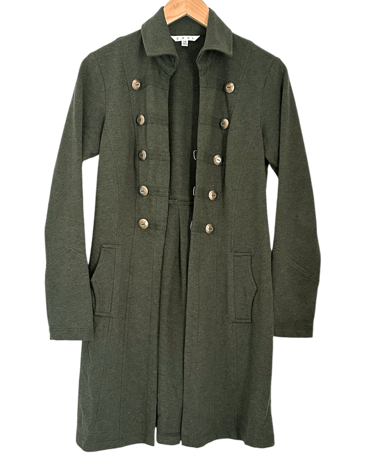 Soft Autumn CABI army green cavallari military jacket