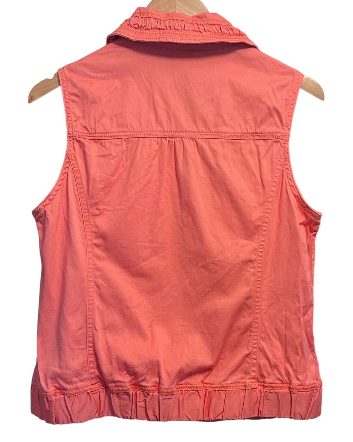 Soft Autumn CHRISTOPHER &amp; BANKDS salmon orange twill drawstring vest jacket