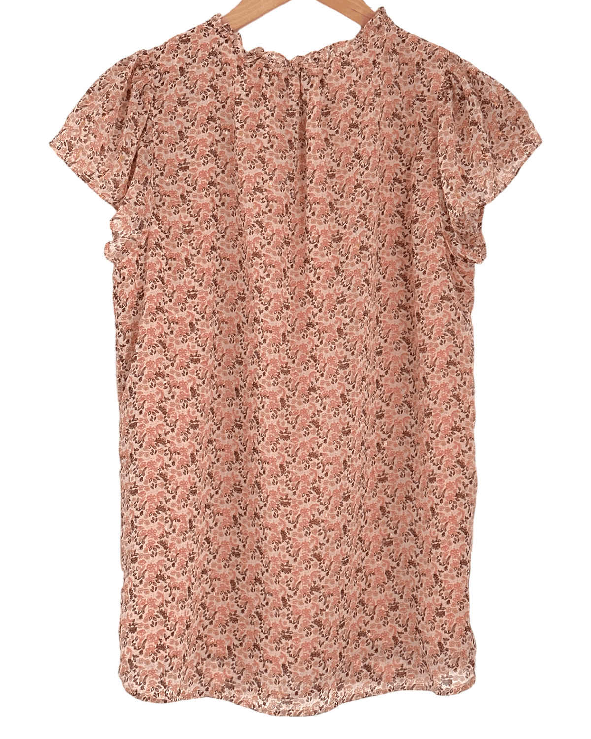 Soft Autumn CUPCAKES AND CASHMERE floral print tie front flutter sleeve blouse