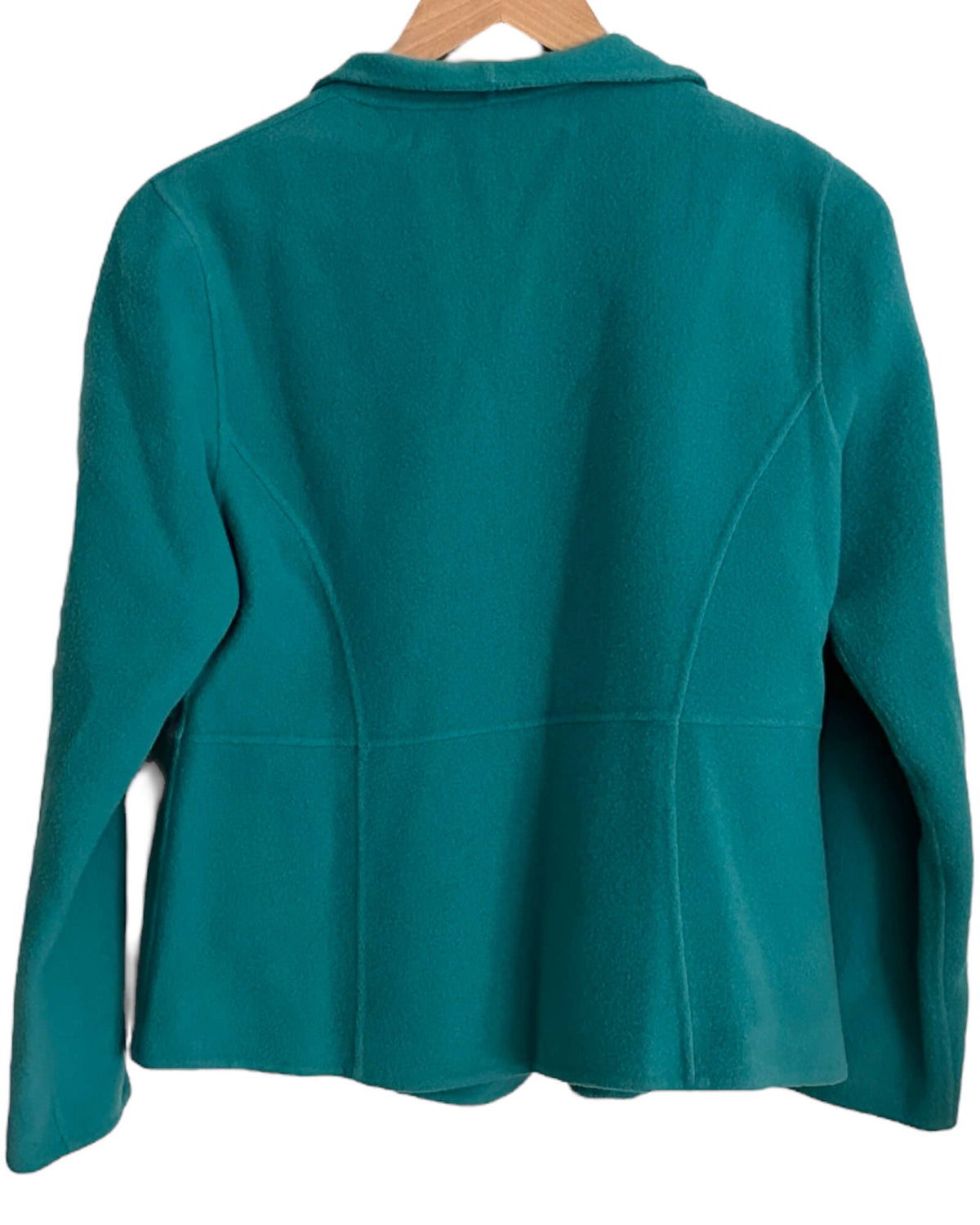 Soft Autumn EILEEN FISHER turquoise cashmere wool jacket