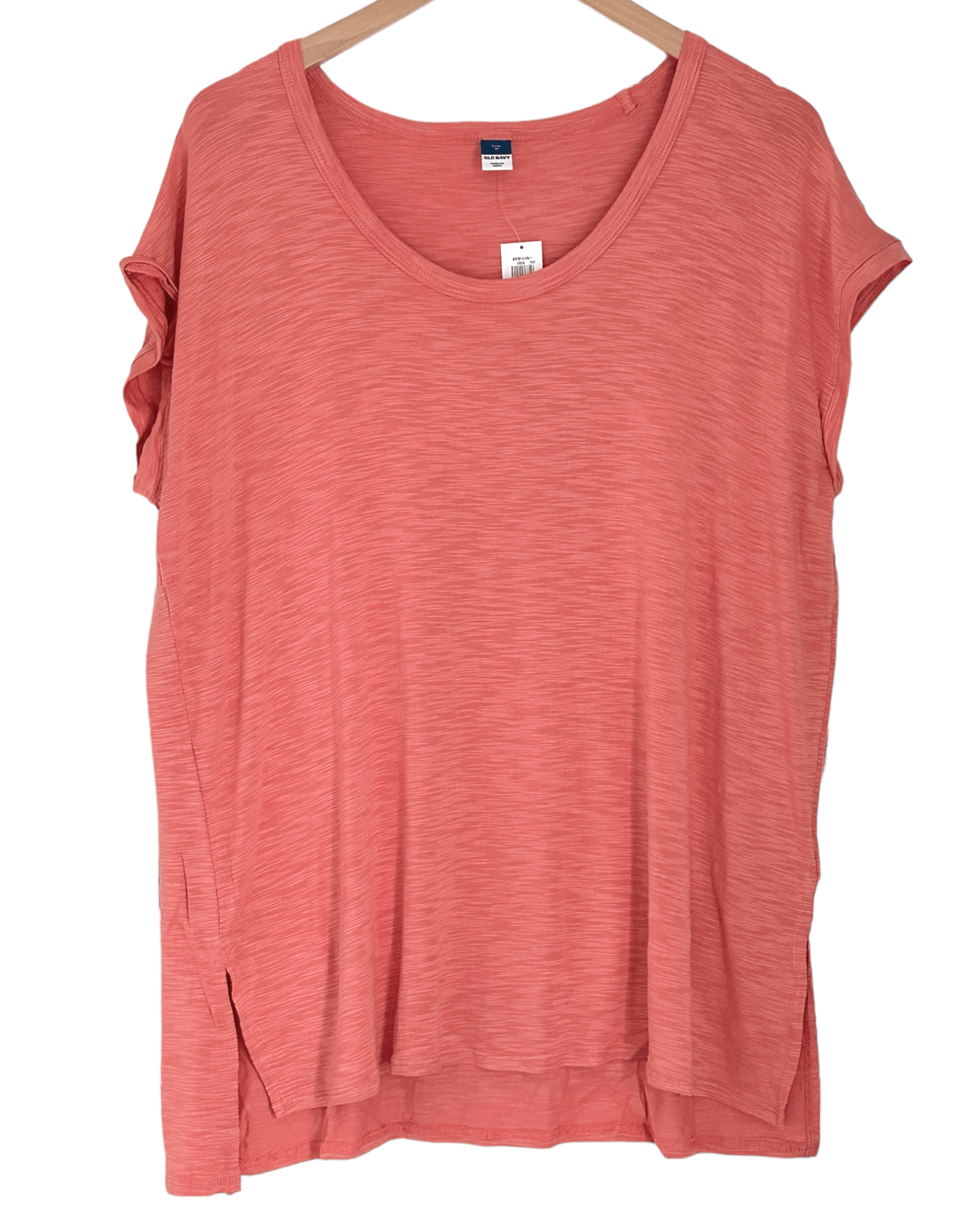 Soft Autumn OLD NAVY aspen orange luxe scoop neck slub knit tunic tee