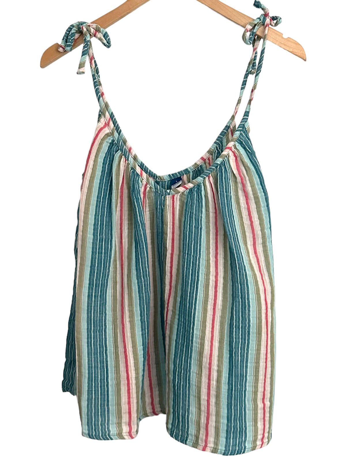 Soft Autumn OLD NAVY multi stripe tie strap top