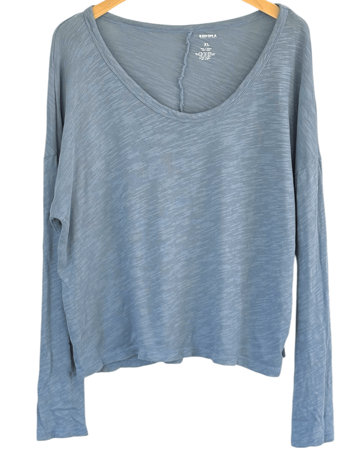 Soft Summer SONOMA pigeon blue slub knit tee
