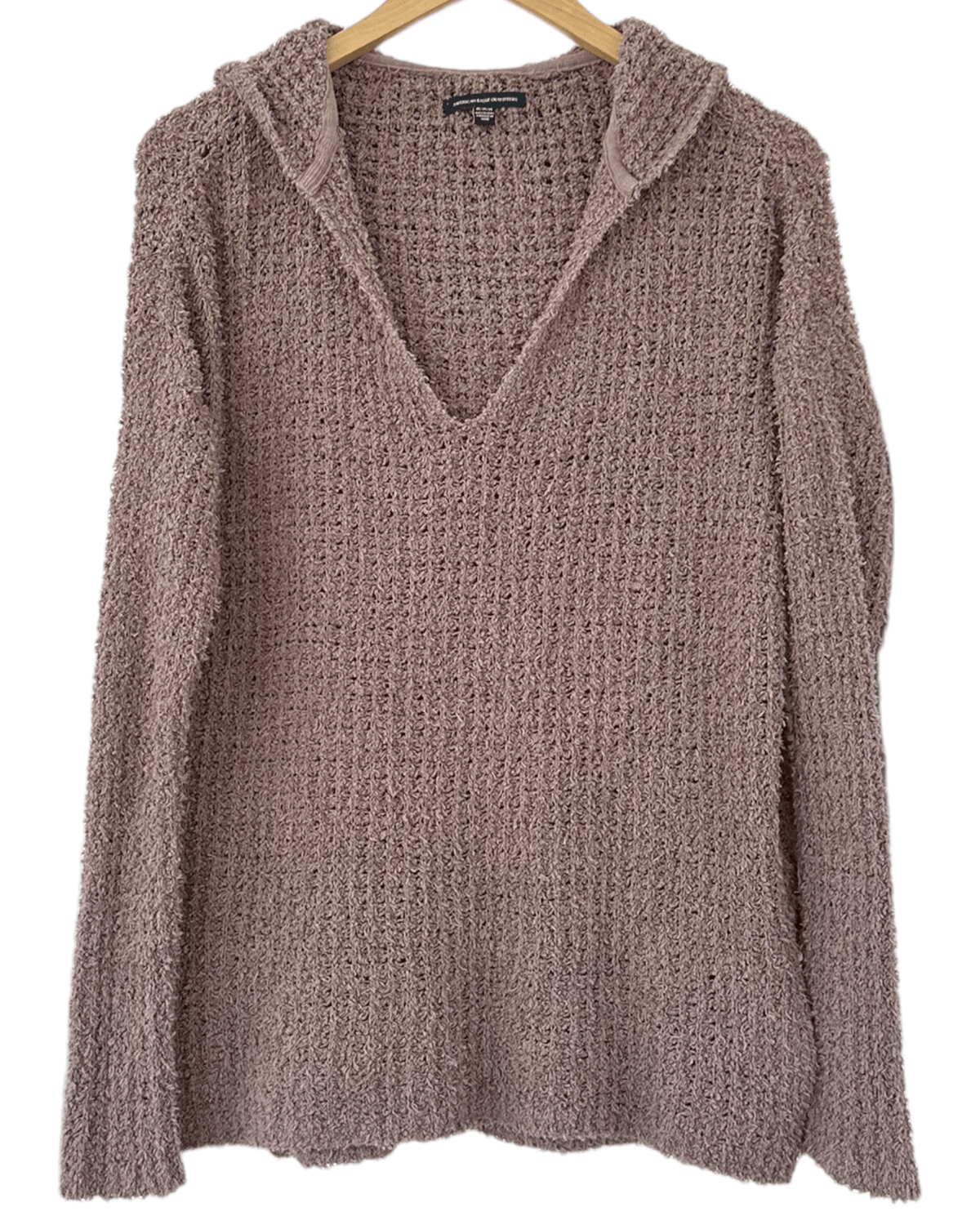 Soft Summer AMERICAN EAGLE OUTFITTERS dusky taupe open kit hooded sweater
