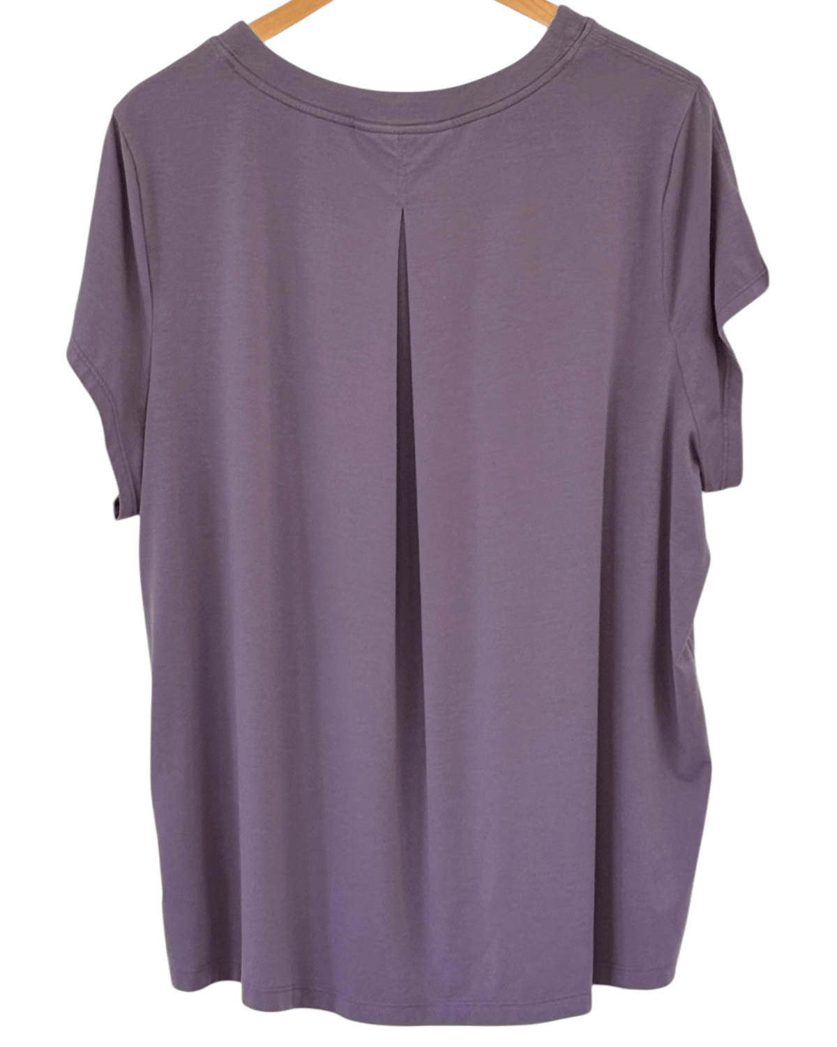 Soft Summer ATHLETA muted mulberry pleat-back tee