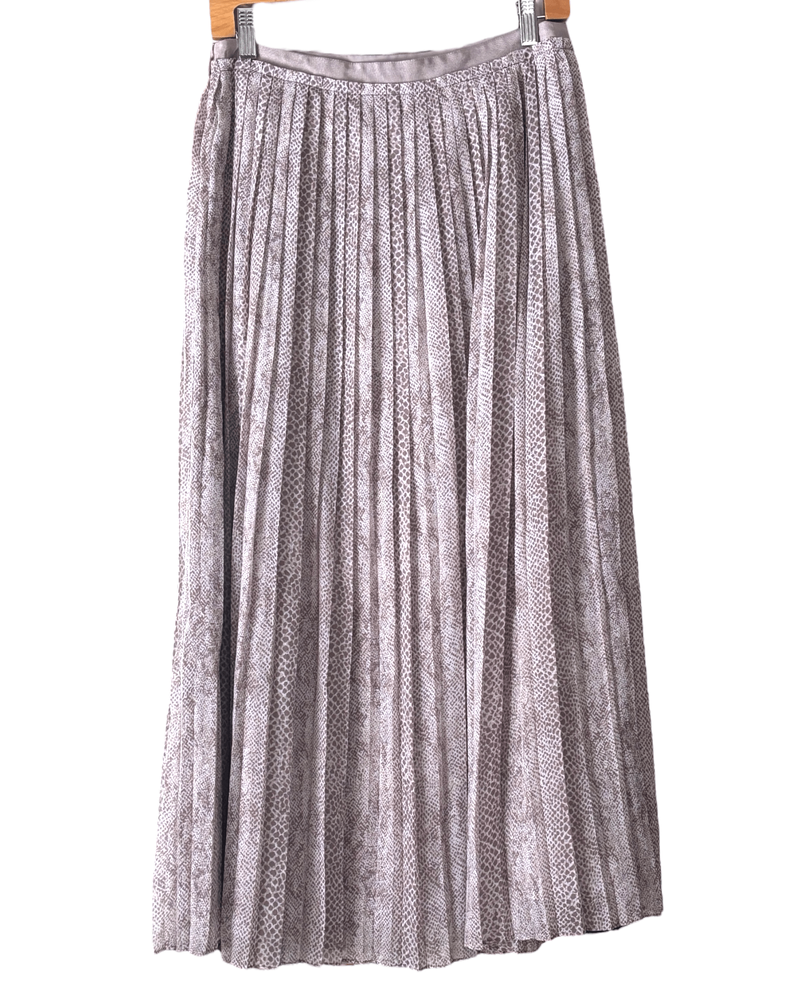 Soft Summer BANANA REPUBLIC snakeskin pleated midi skirt