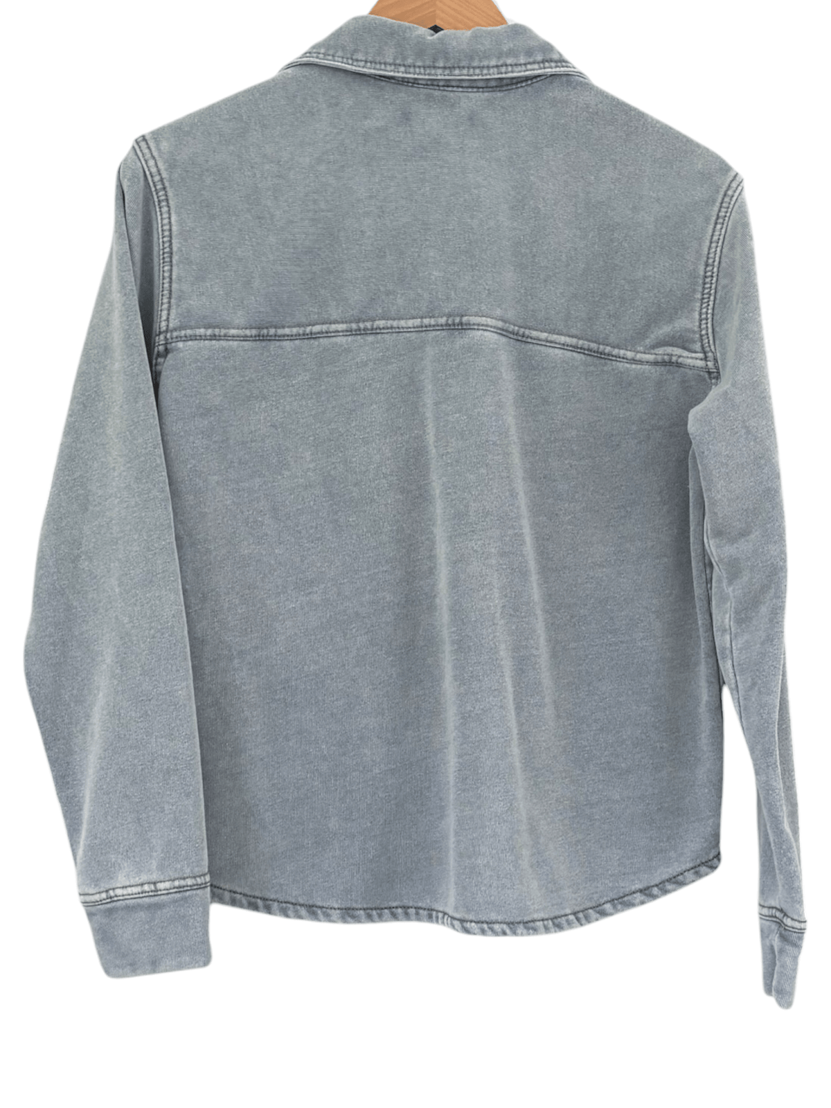 Soft Summer BEACHLUNCHLOUNGE washed cotton French terry button up shirt