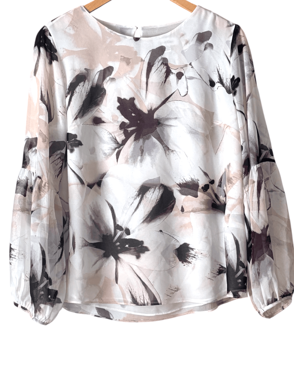 Soft Summer CALVIN KLEIN floral watercolor print blouse