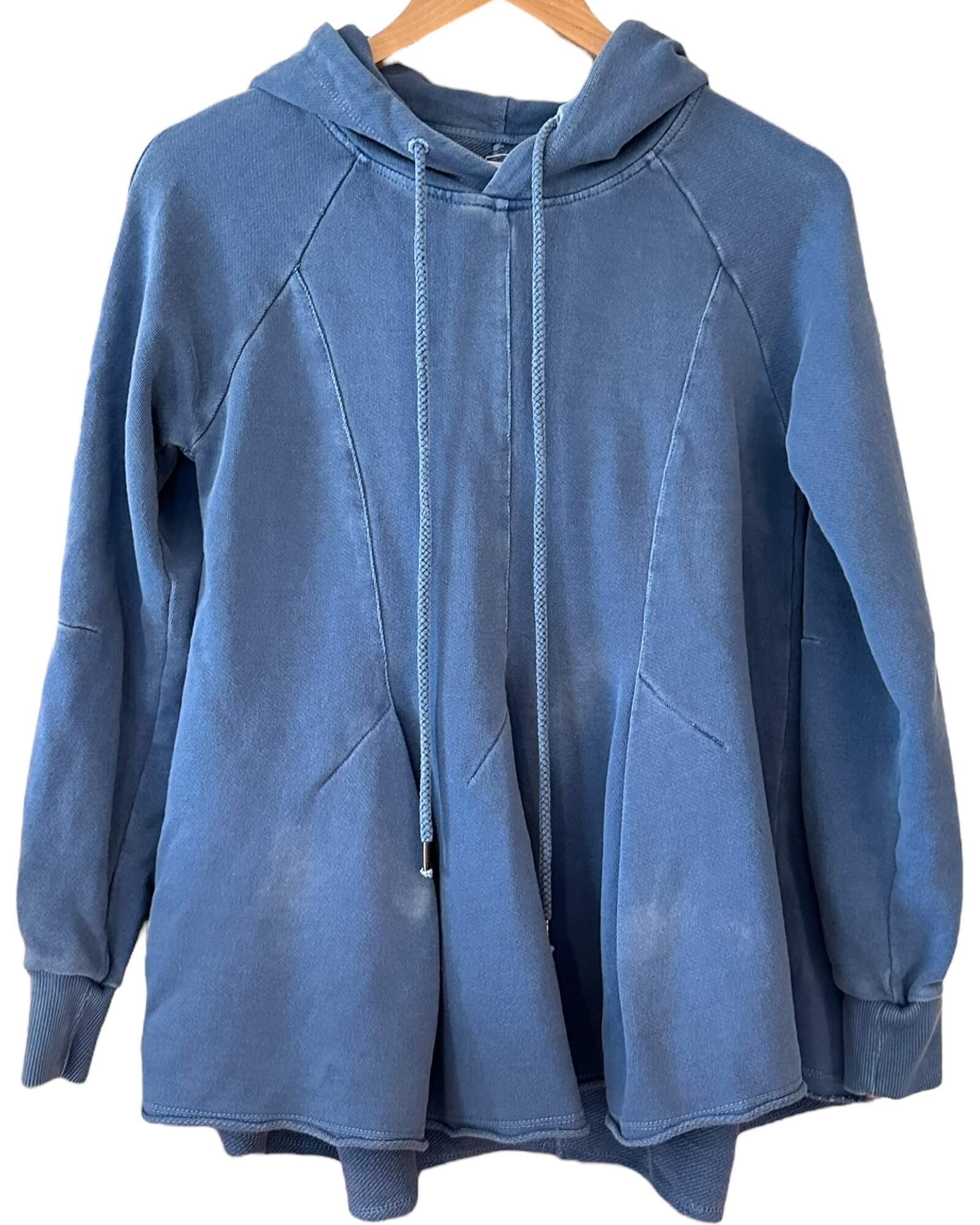 Soft Summer PILCRO AND THE LETTERPRESS ANTHROPOLOGIE Flynn cornflower blue hooded swing sweatshirt