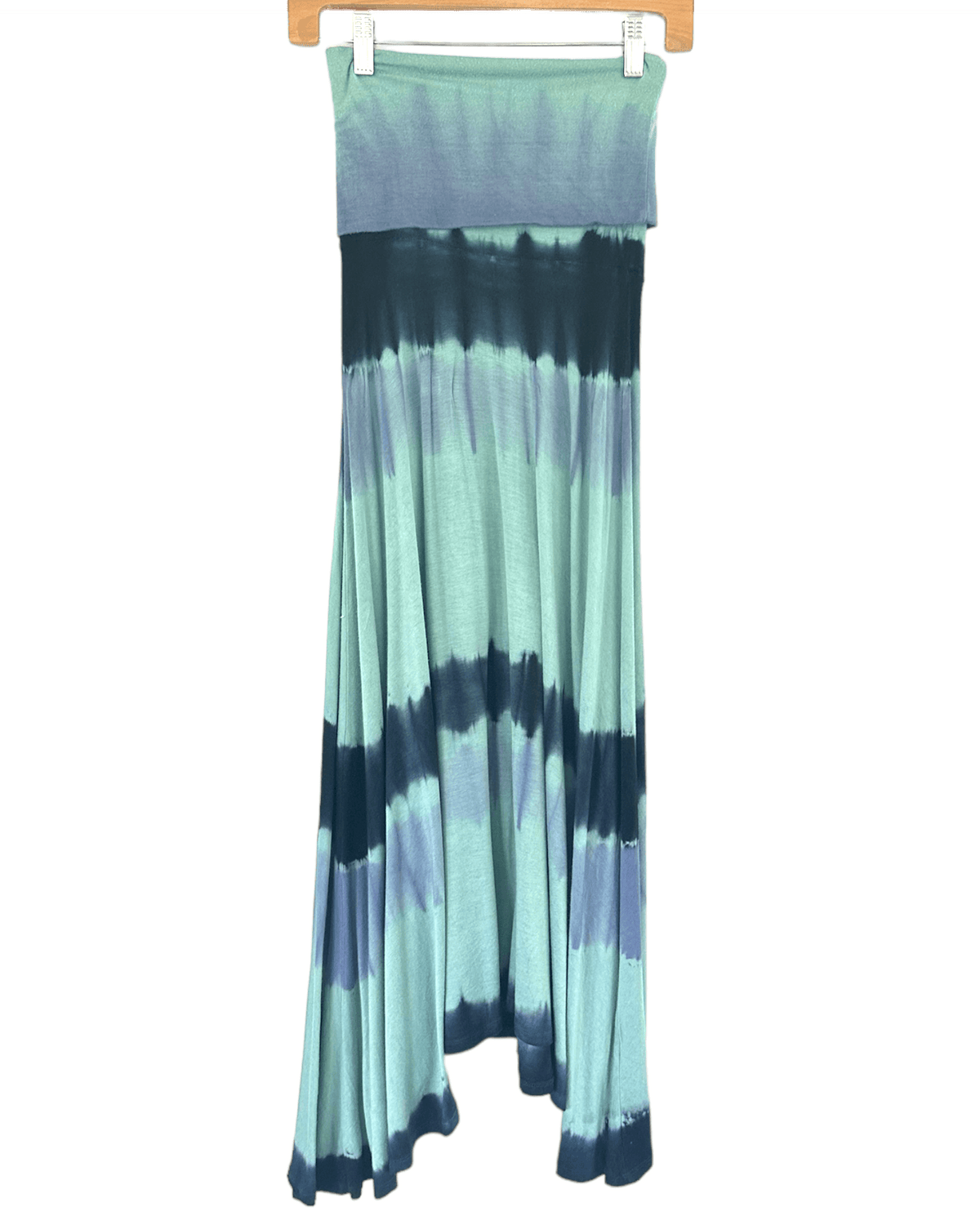 Soft Summer CYNTHIA ROWLEY tie dye print jersey knit maxi skirt dress