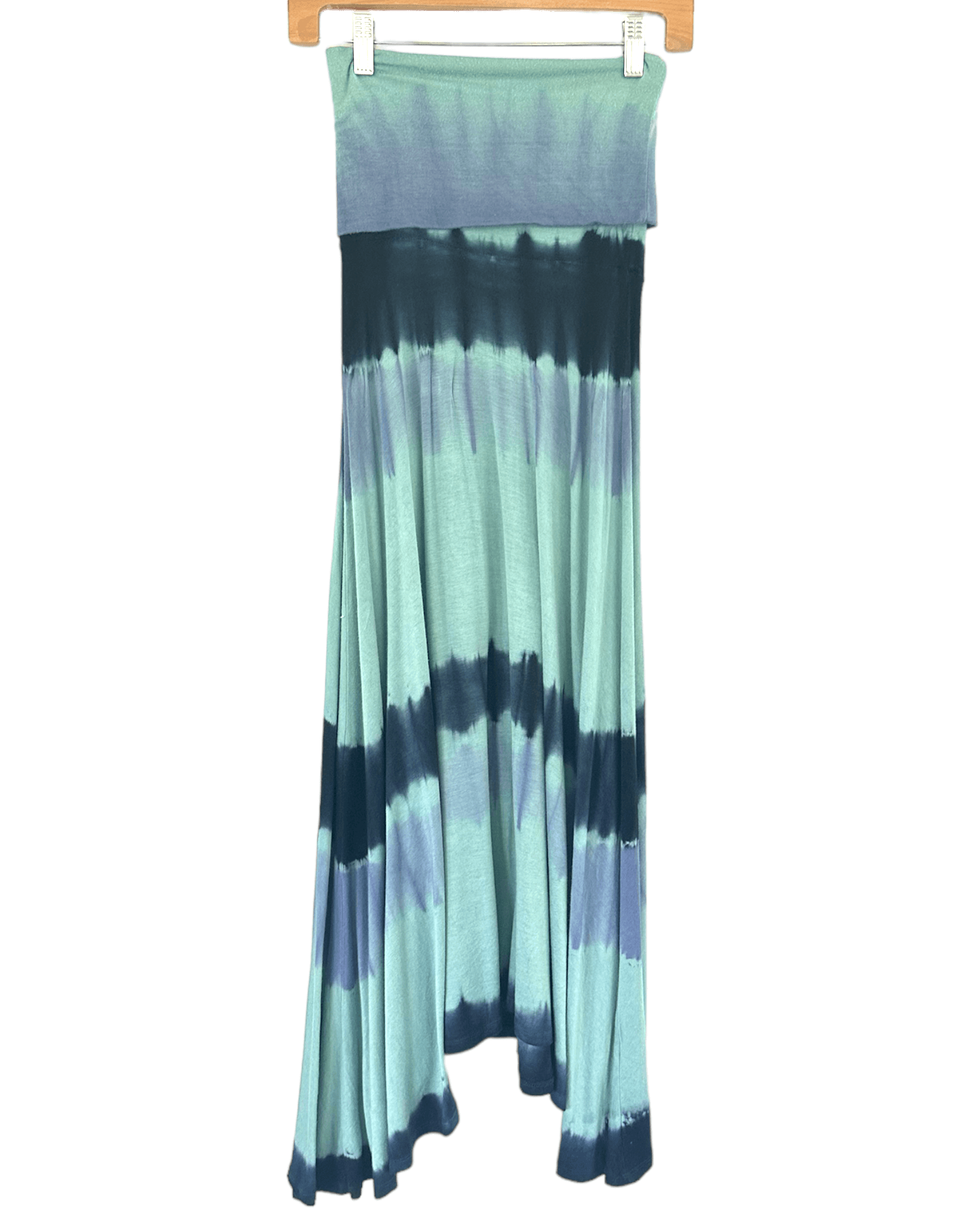 Soft Summer CYNTHIA ROWLEY tie dye print jersey knit maxi skirt dress