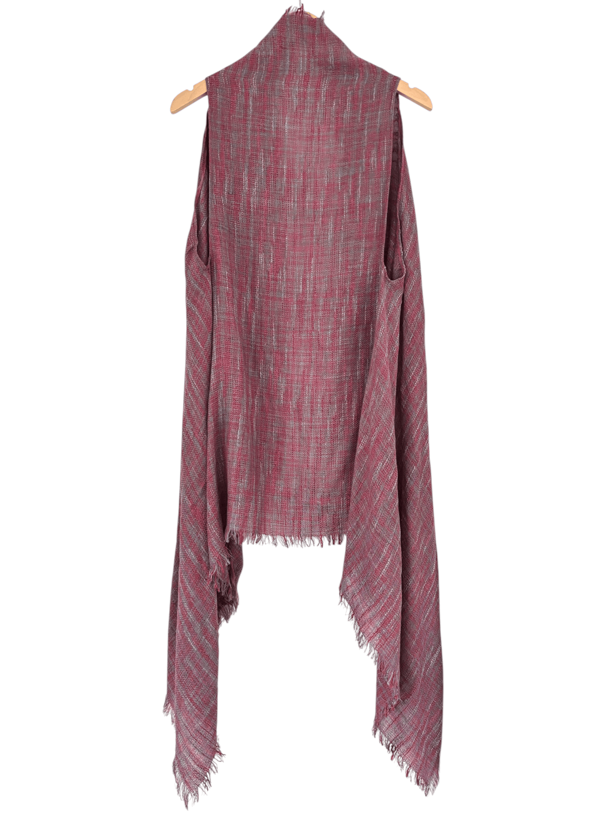 Soft Summer G woven fringe drape vest