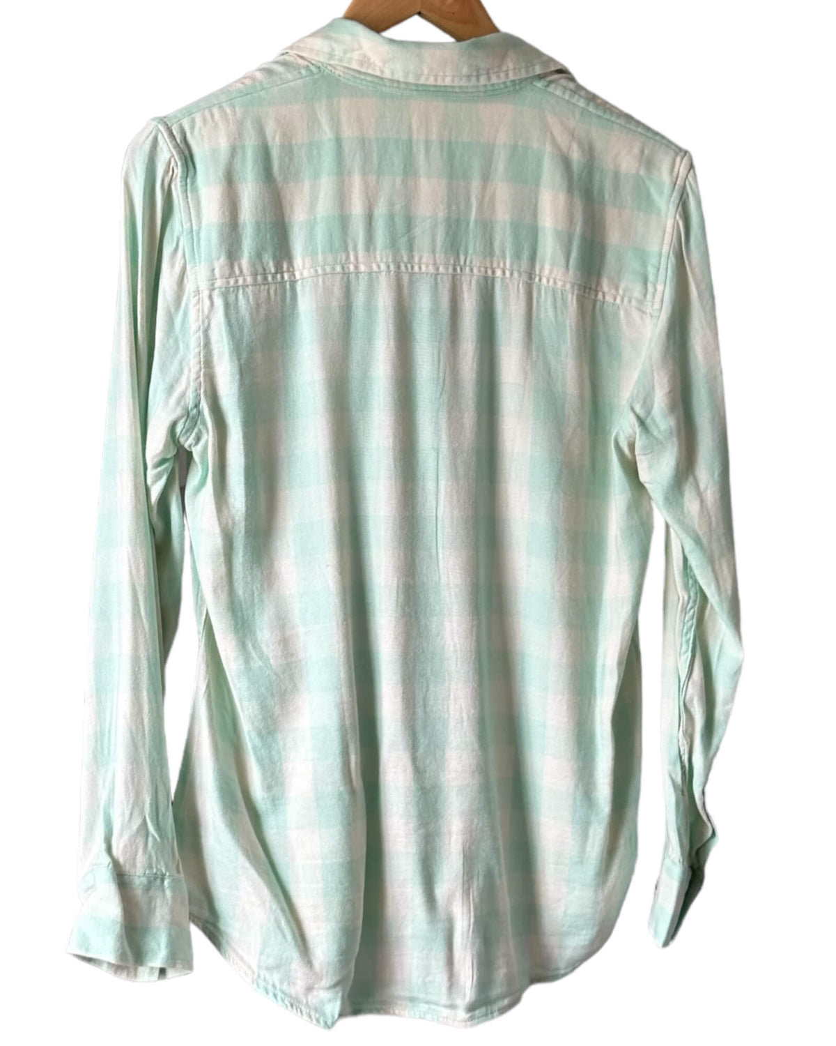 Soft Summer GAP mint green plaid flannel shirt