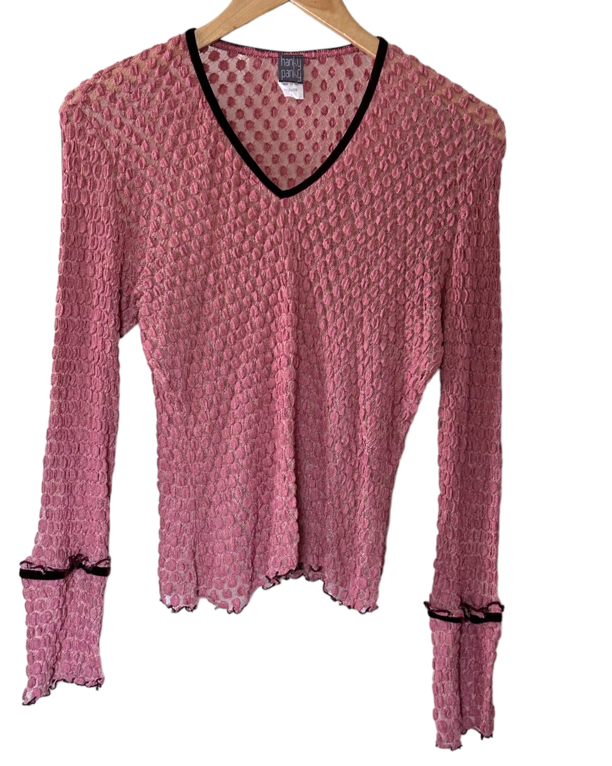 Soft Summer HANKY PANKY mauve stretch lace top