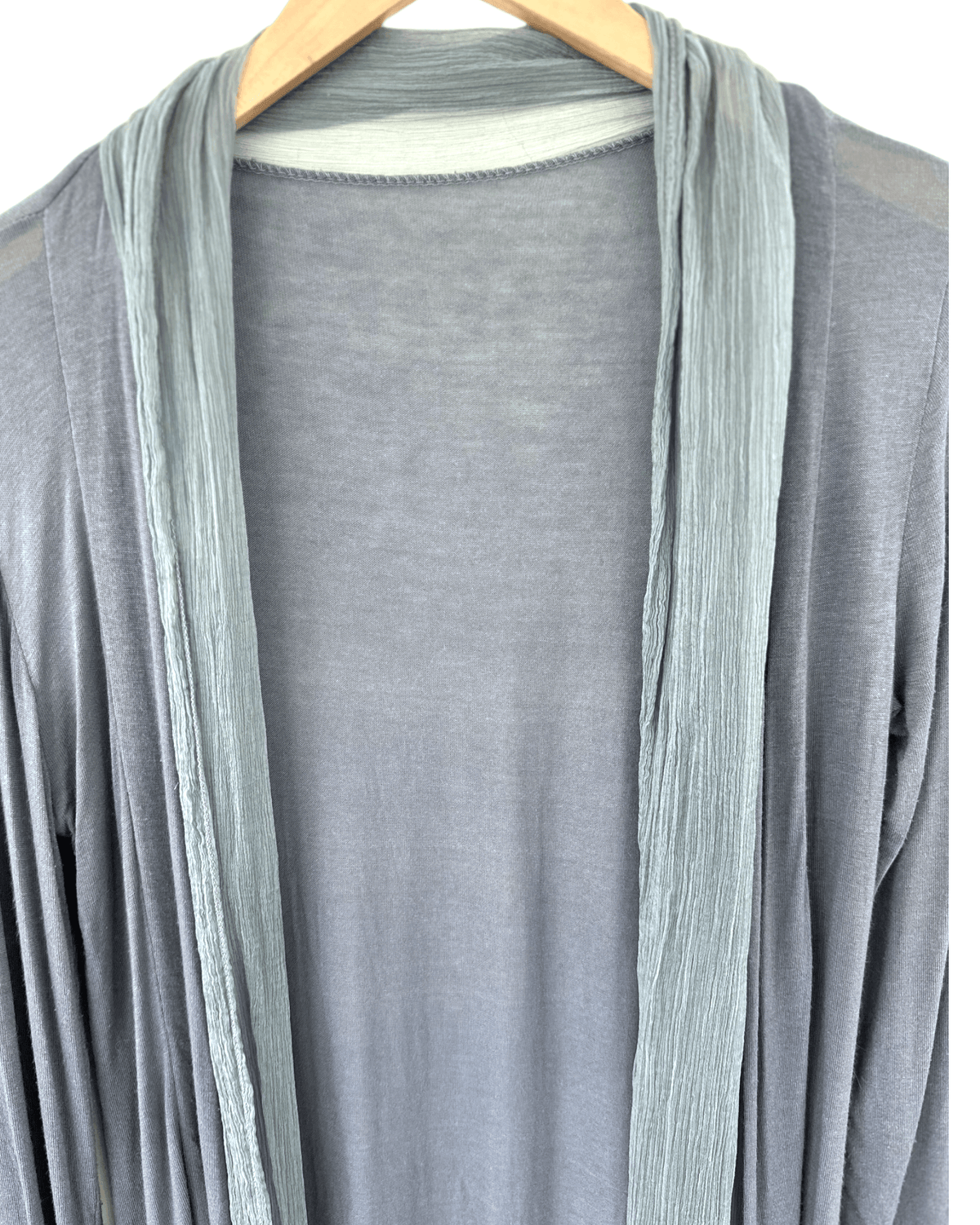 Soft Summer Italian haze silk crepe open cardigan 