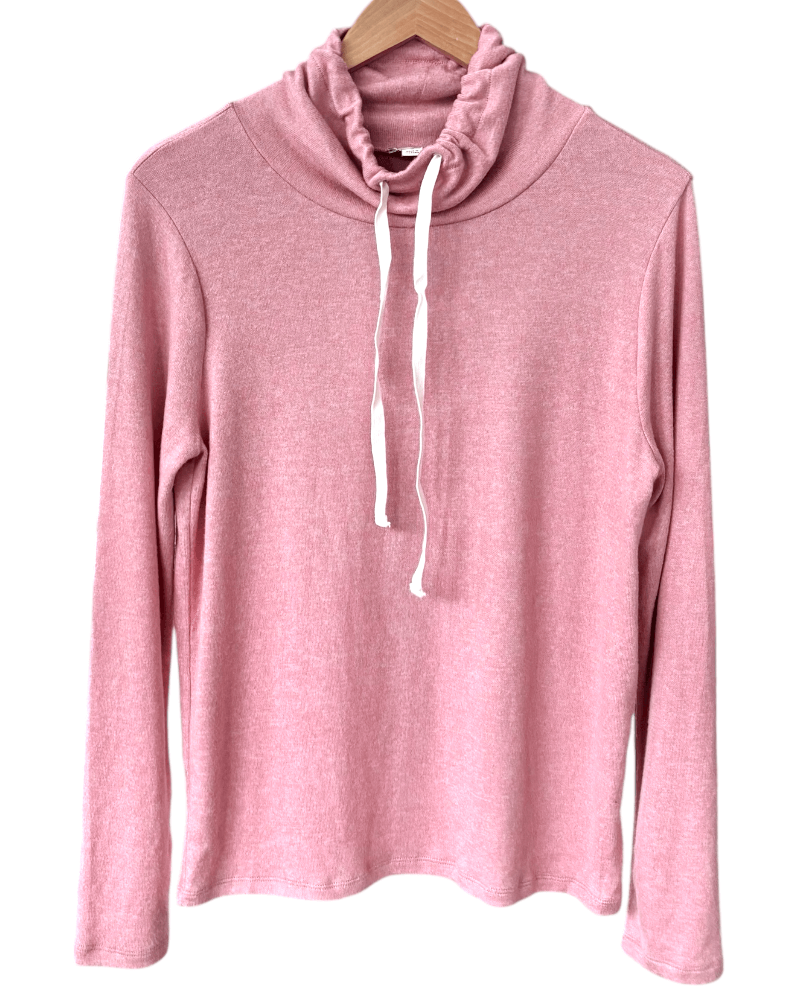 Soft Summer J.CREW smitten pink funnel neck drawstring pullover