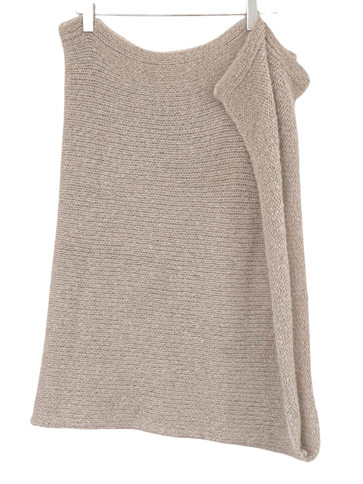 Soft Summer JARBO oatmeal chunky knit alpaca wool poncho
