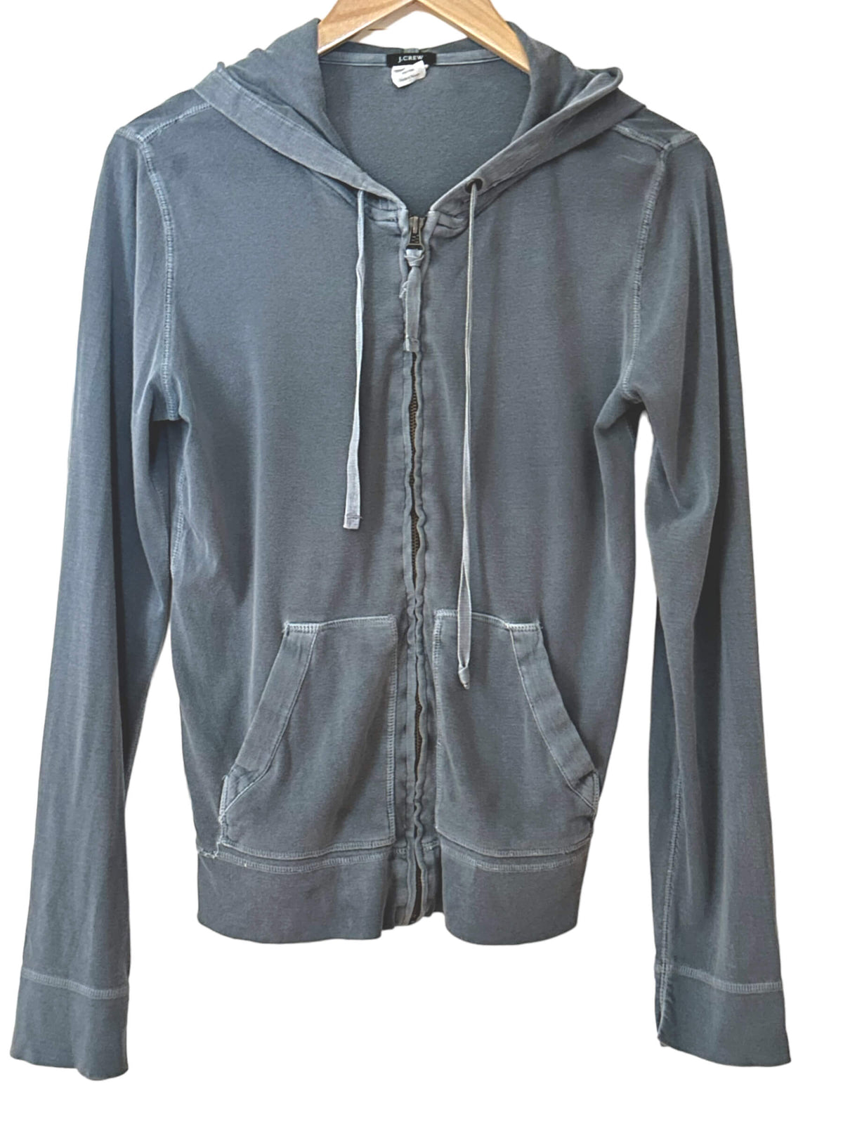 Soft Summer J.CREW anchor gray zipper hoodie