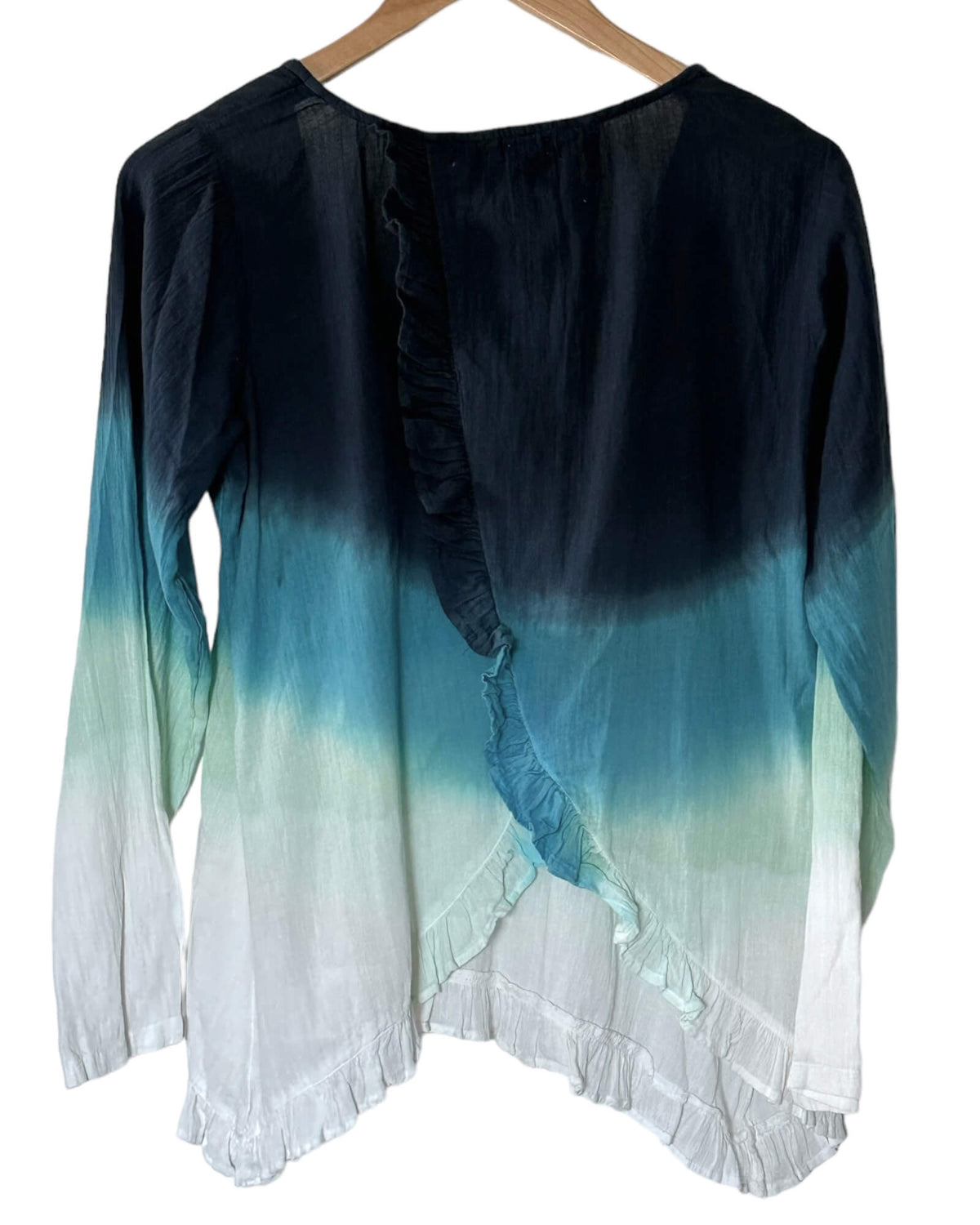 Soft Summer SUBTILE LUXURY watercolor ruffle blouse