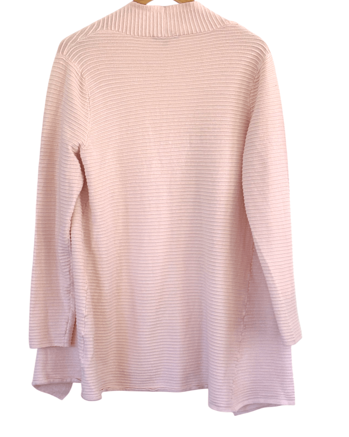 Soft Summer RED Cabbage Rose Ribbed Open Cardigan