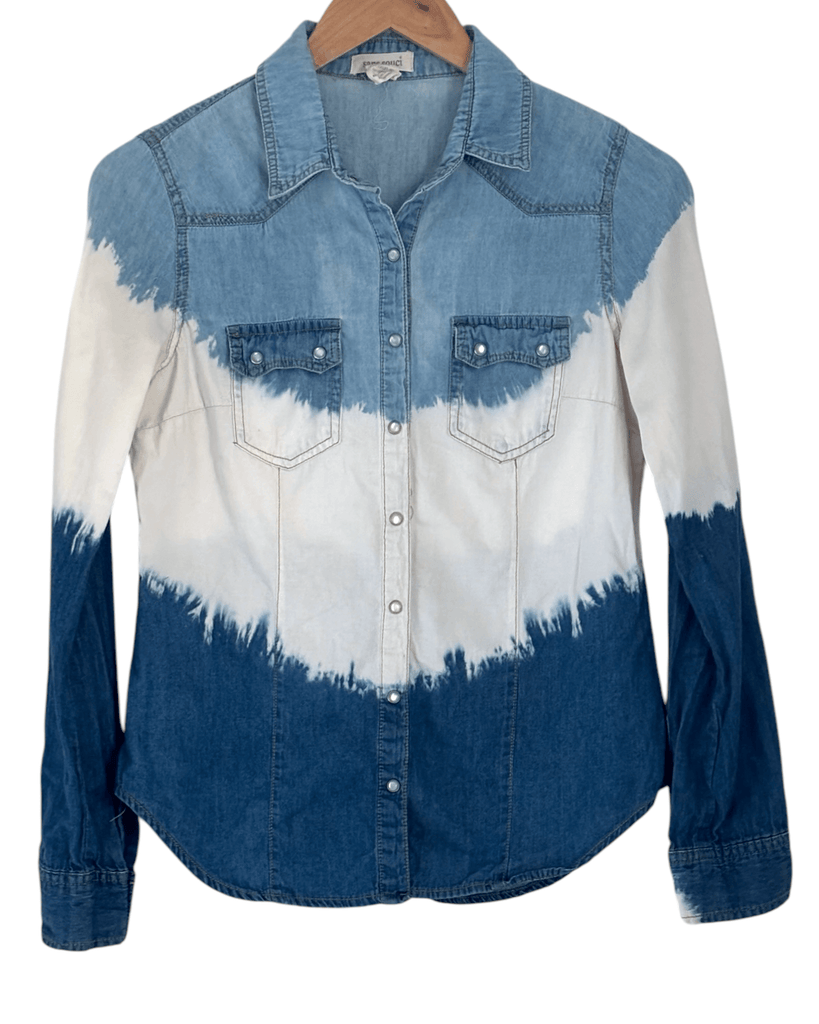 tie dye denim shirt