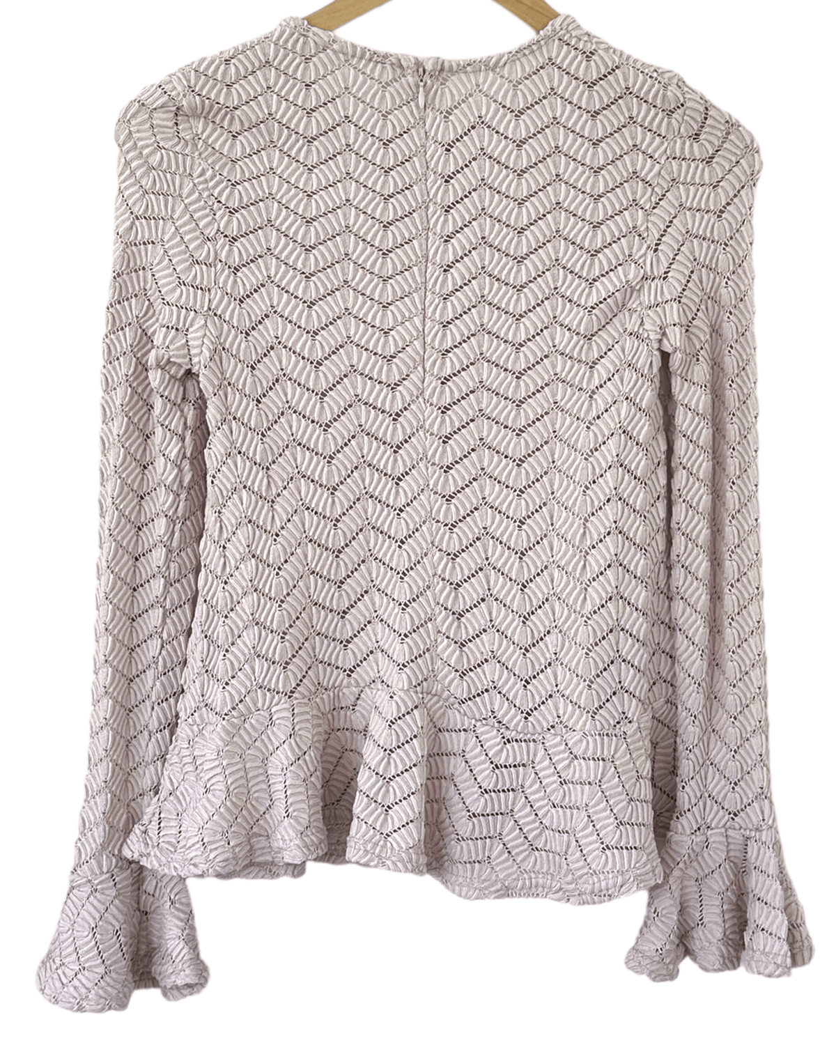 Soft Summer smoky rose herringbone peplum blouse