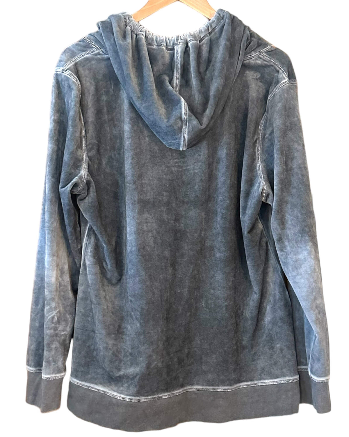 Soft Summer SUNDANCE Aroura koala gray velour hooded sweatshirt