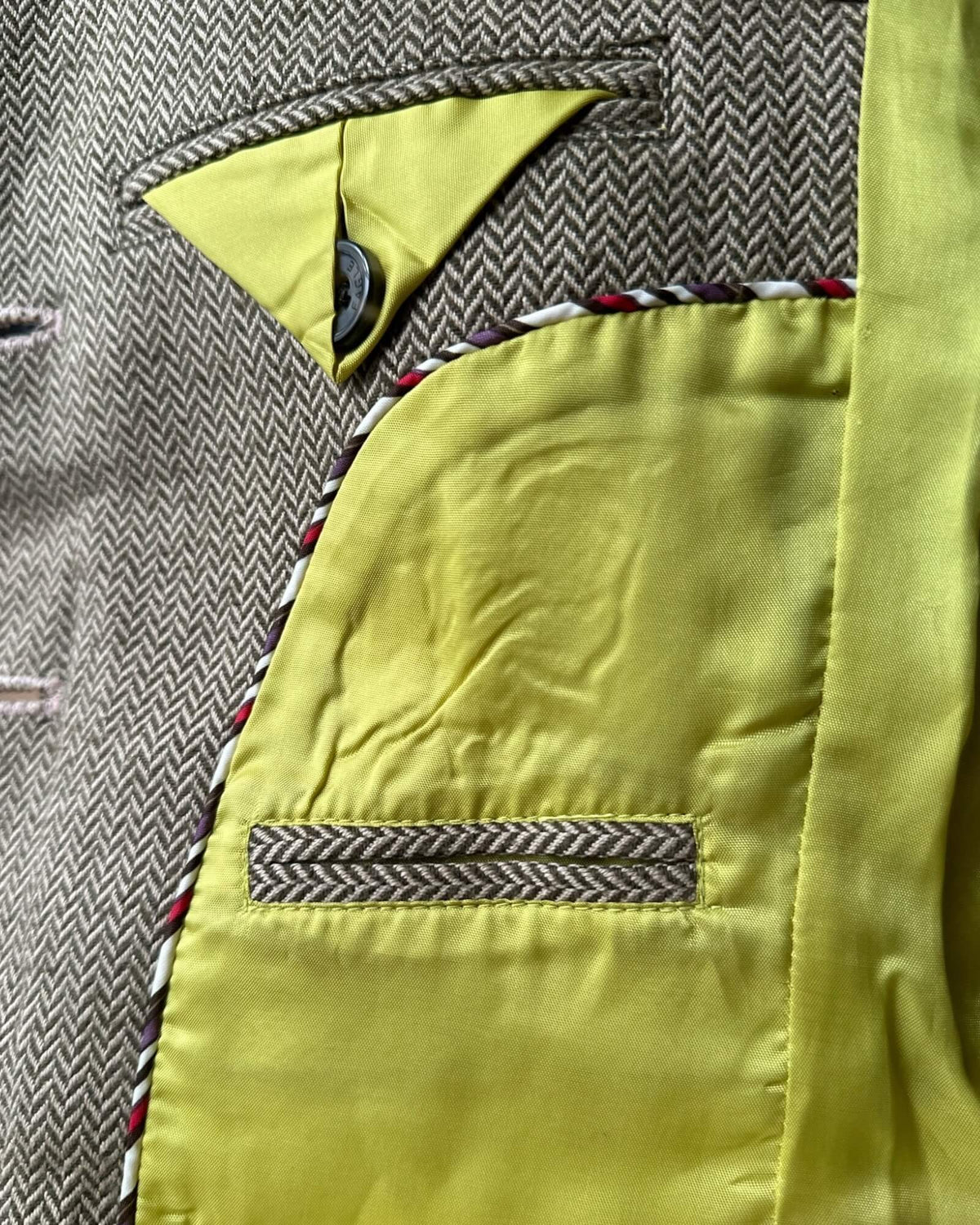 Warm Autumn Herringbone Tweed Embroidered Jacket