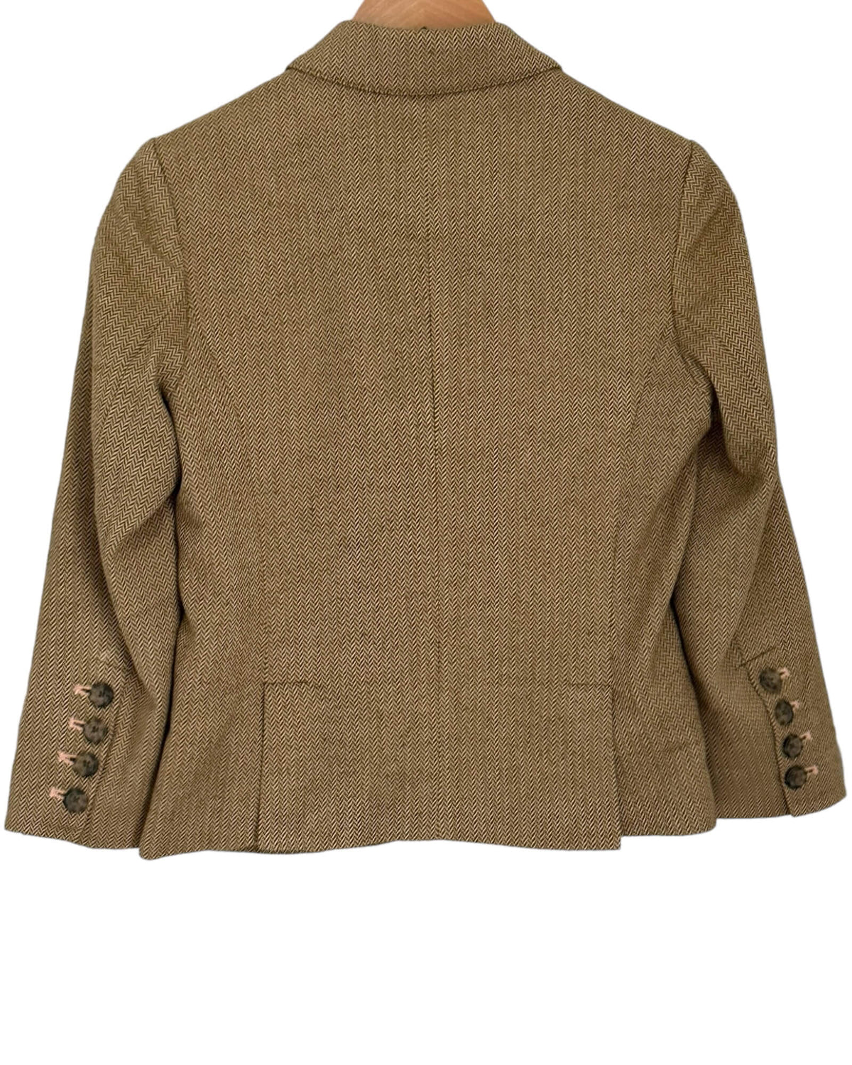 Warm Autumn AMERICAN EAGLE herringbone tweed embroidered jacket