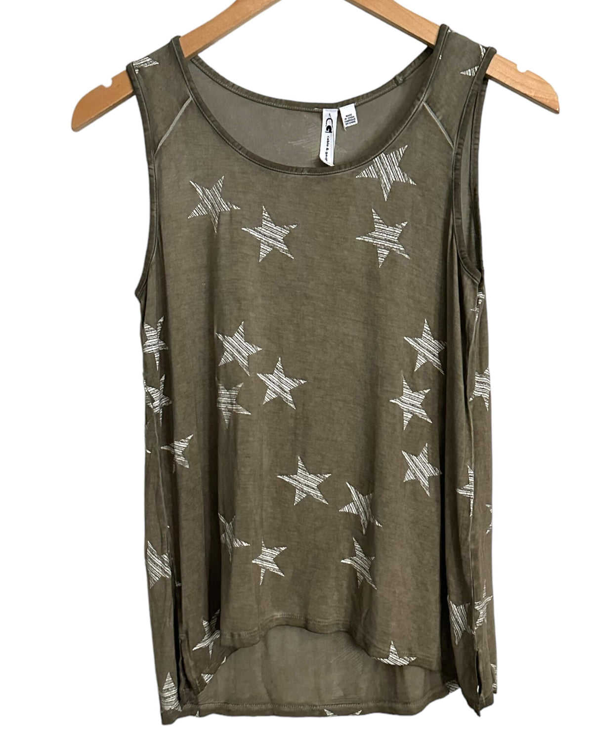 Warm Autumn CABLE &amp; GAUGE star print sleeveless top