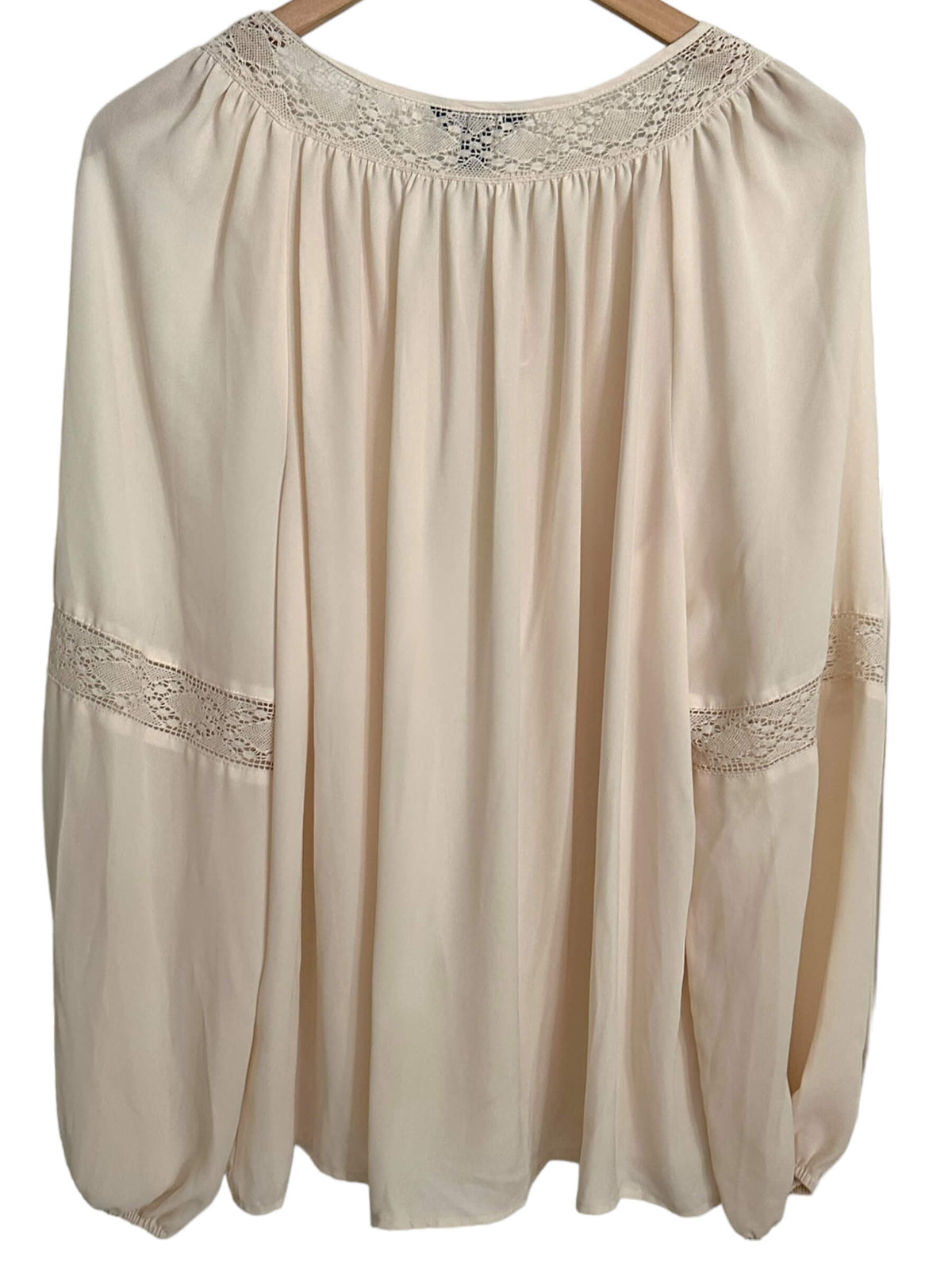 Warm Autumn CHAPS crochet lace blouse