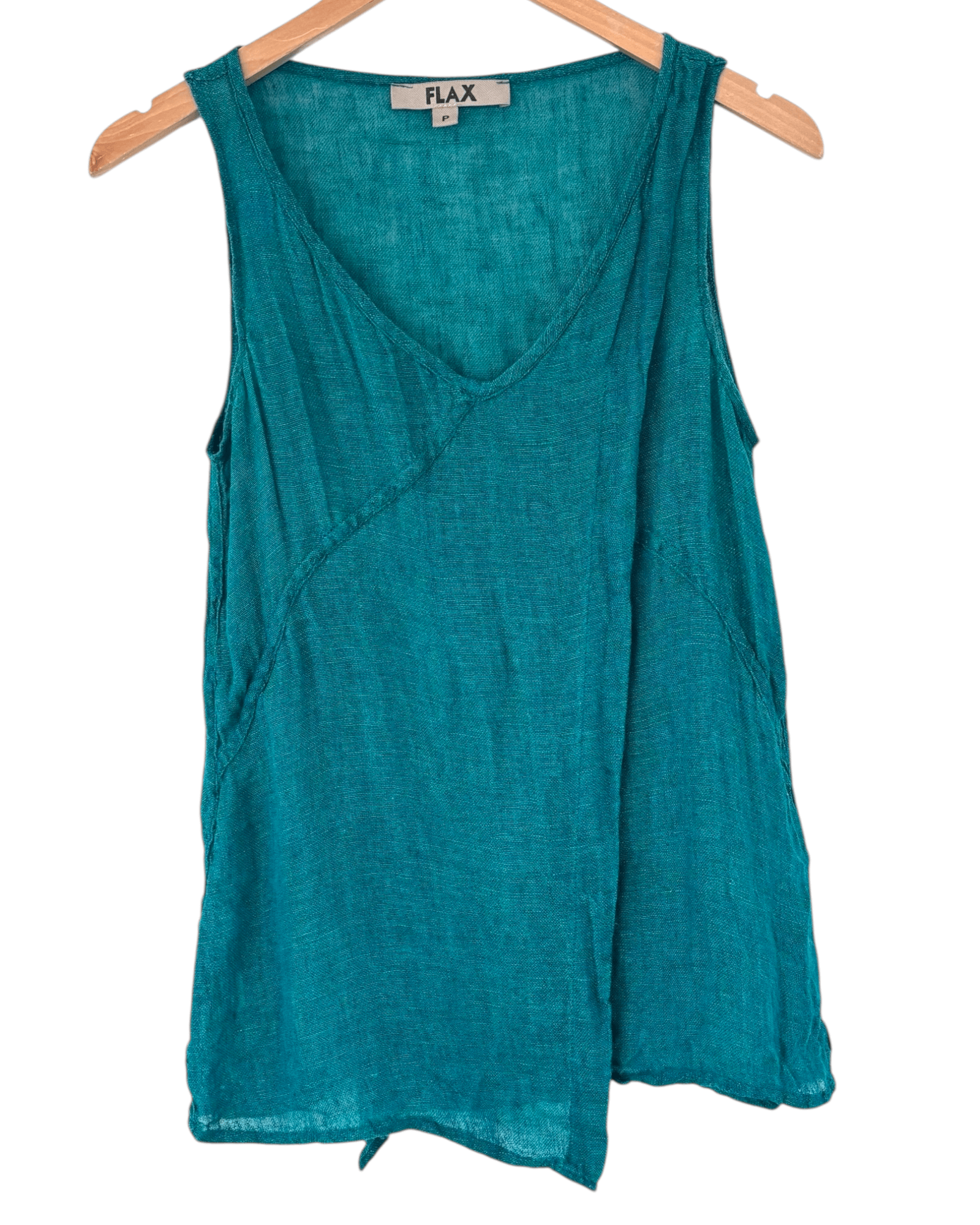 Warm Autumn FLAX riverway sleeveless v-neck linen top